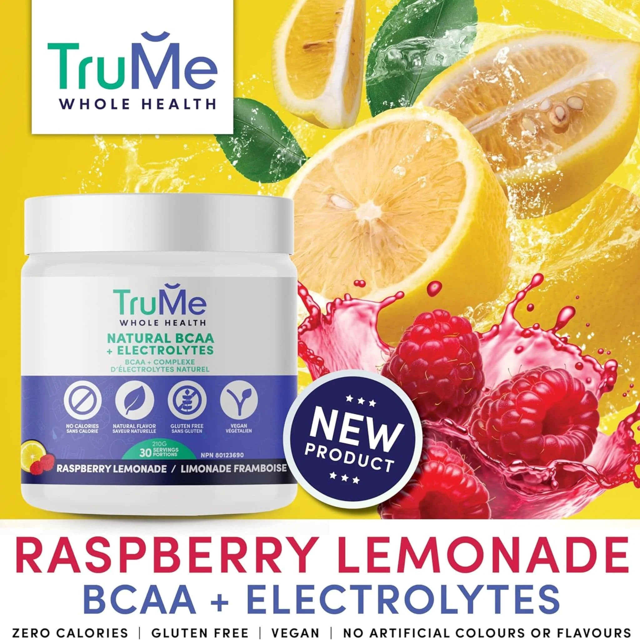 TruMe Natural BCAA Plus Electrolytes Powder, Hydration and Muscle Recovery, Keto and Vegan Friendly, 210g - Image 4