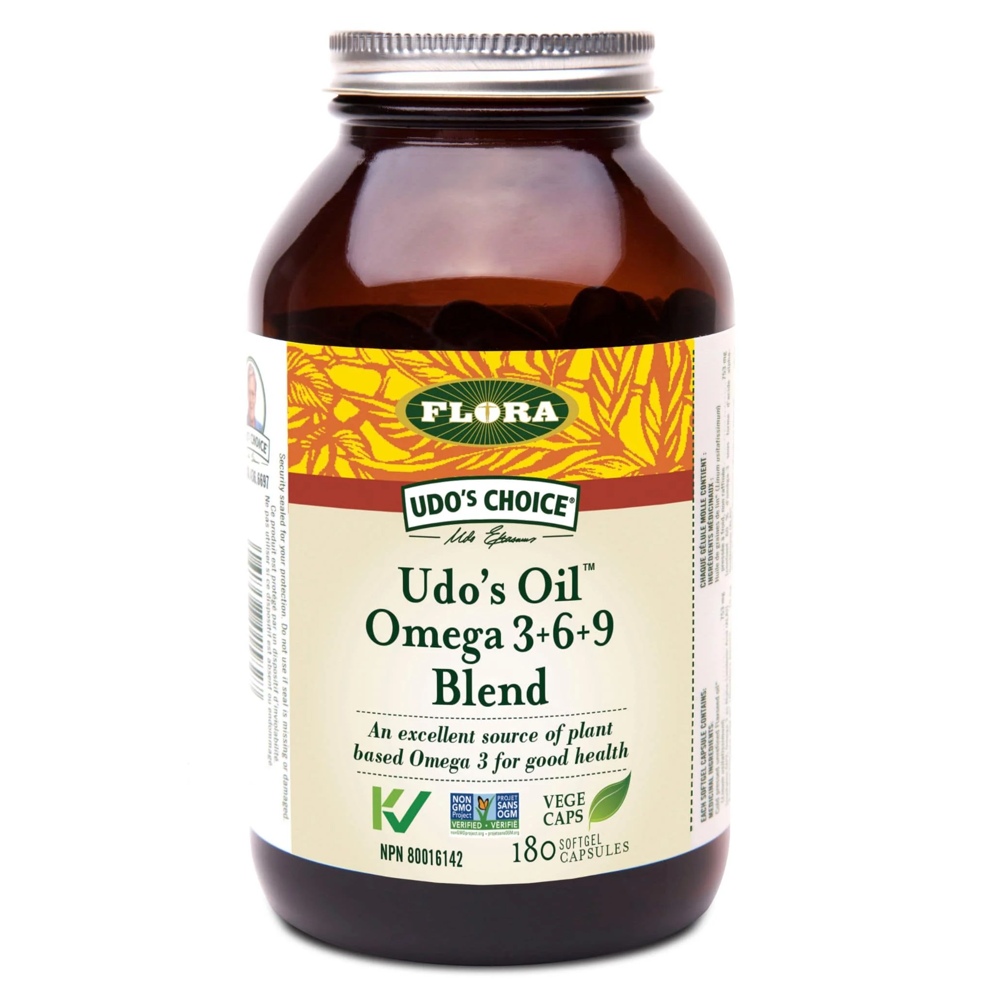 Flora Udos Choice Udo’s Oil Omega 3-6-9 Blend, 180 Softgels