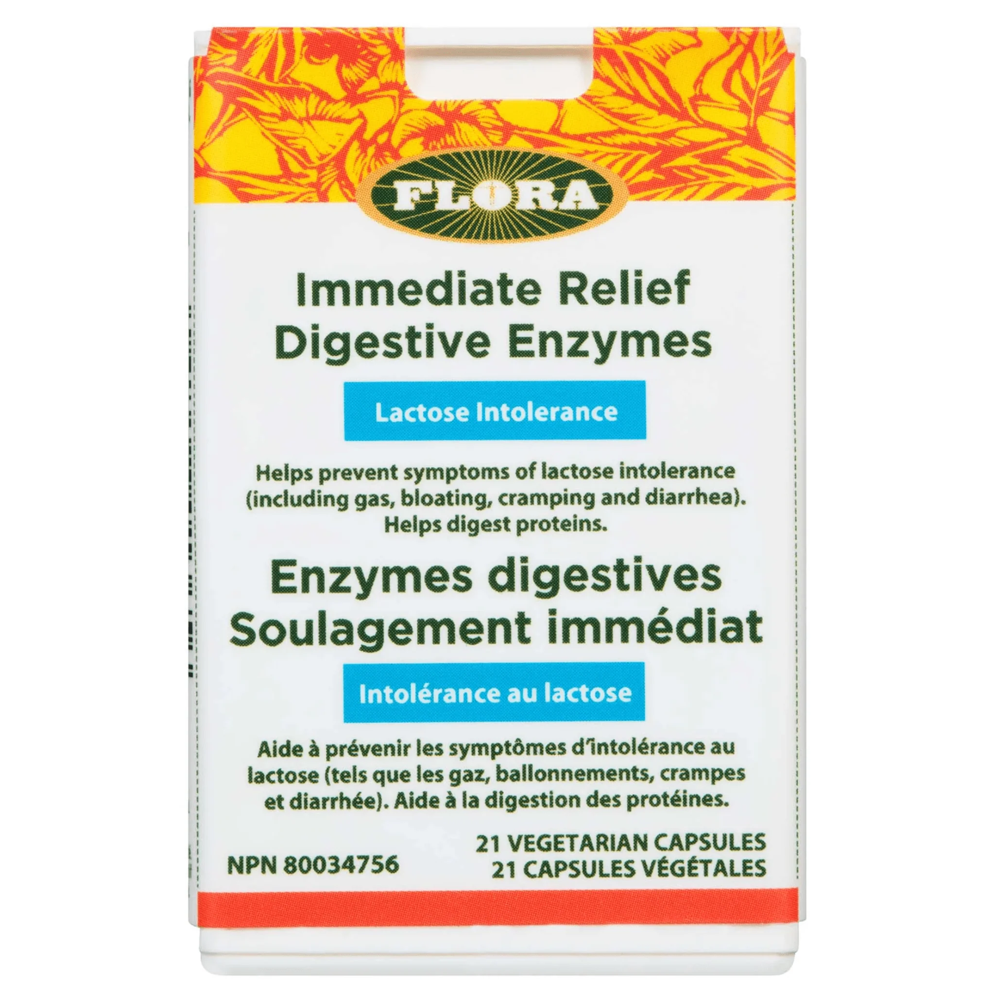 Flora Immediate Relief Digestive Enzymes, 21-120 Vegetable Capsules - Image 2
