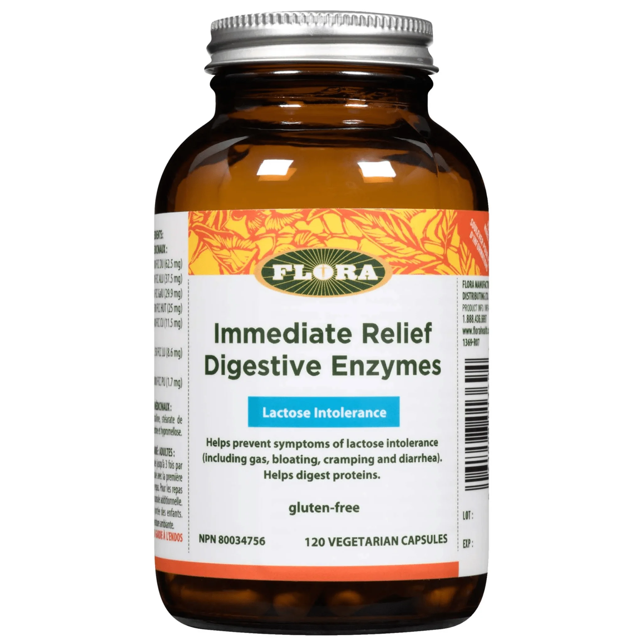 Flora Immediate Relief Digestive Enzymes, 21-120 Vegetable Capsules - Image 4