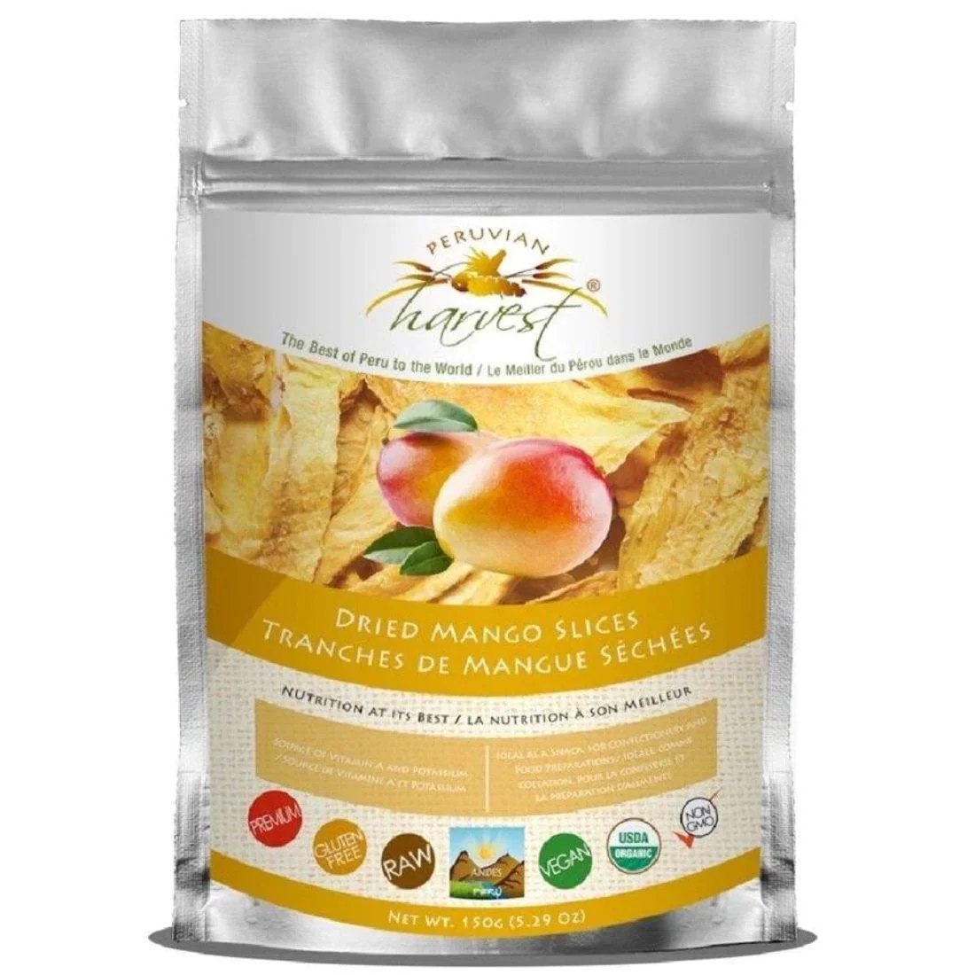 Uhtco Peruvian Harvest Dried Mango Slices, 150g