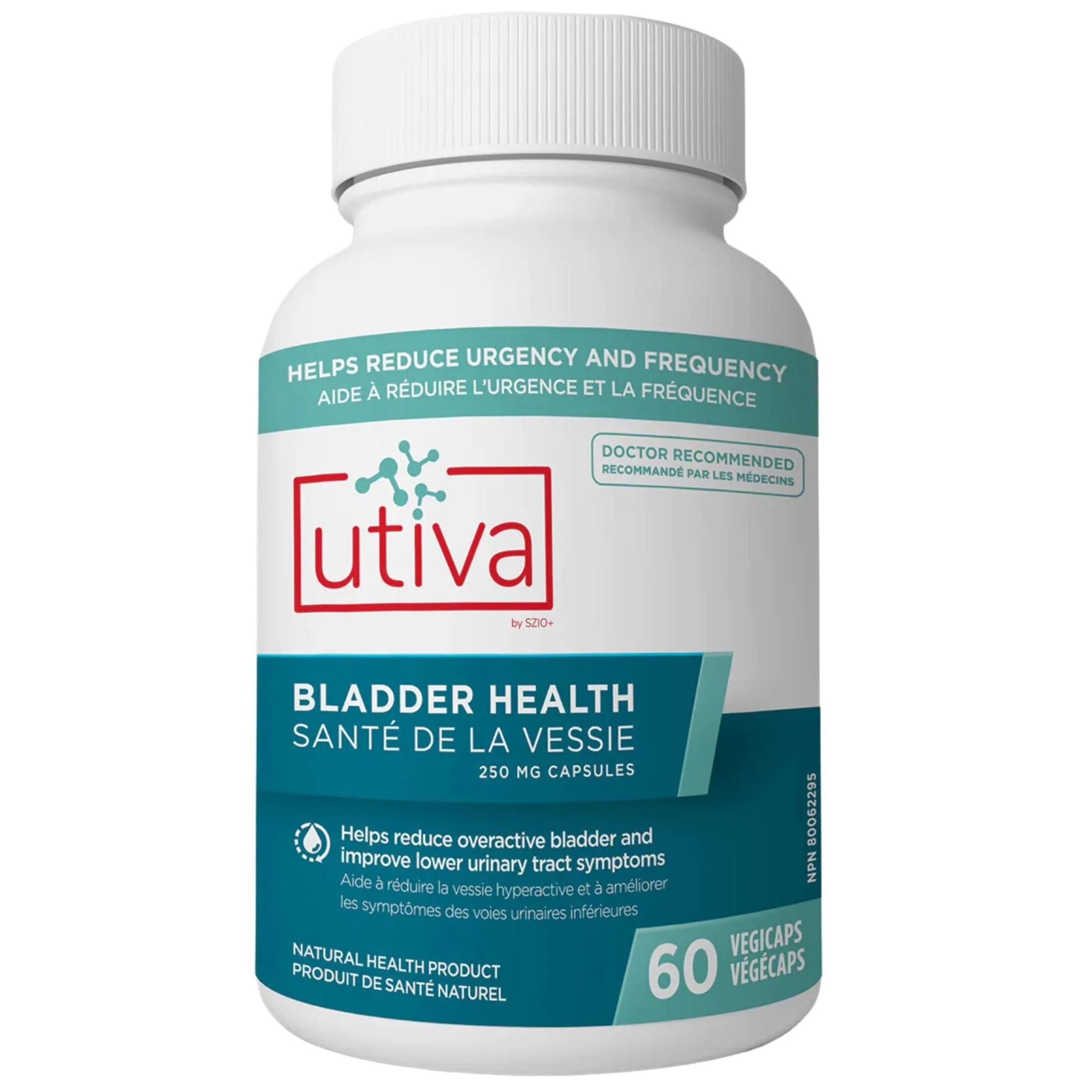 Utiva Bladder Health, Clinically Proven, 60 Vegetable Capsules