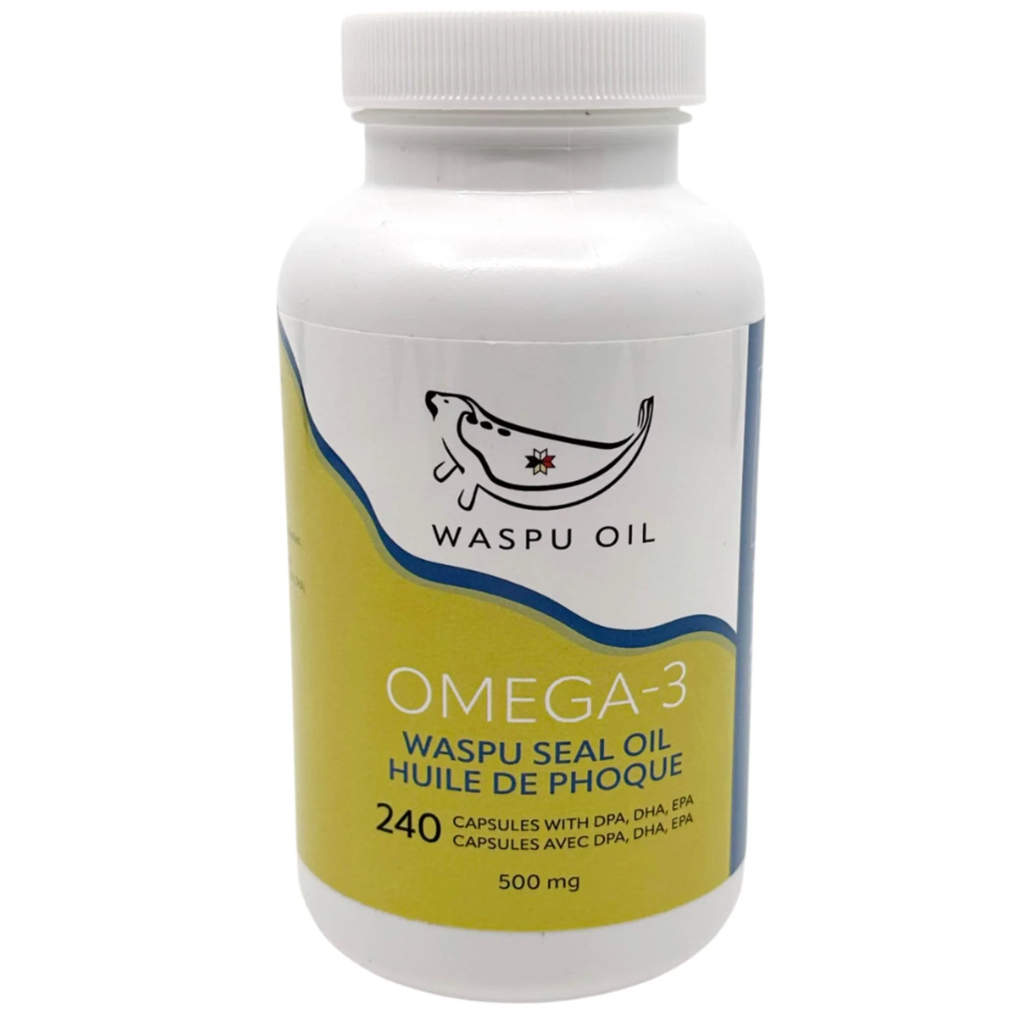 Waspu Seal Oil 500mg, 100% Natural Seal Oil Omega 3, Indigenous Owned - Image 2