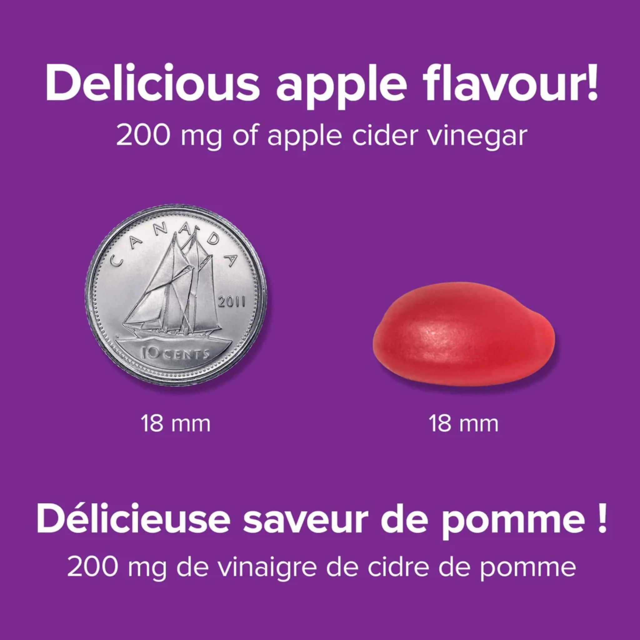 Webber Naturals Apple Cider Vinegar Gummies 200mg with Mother, 90 Gummies - Image 4