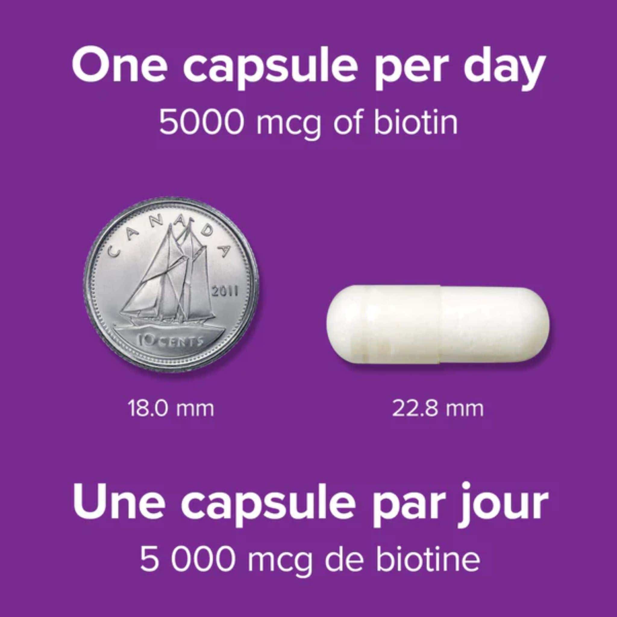 Webber Naturals Biotin 5000mcg, 60 Vegetarian Capsules - Image 5