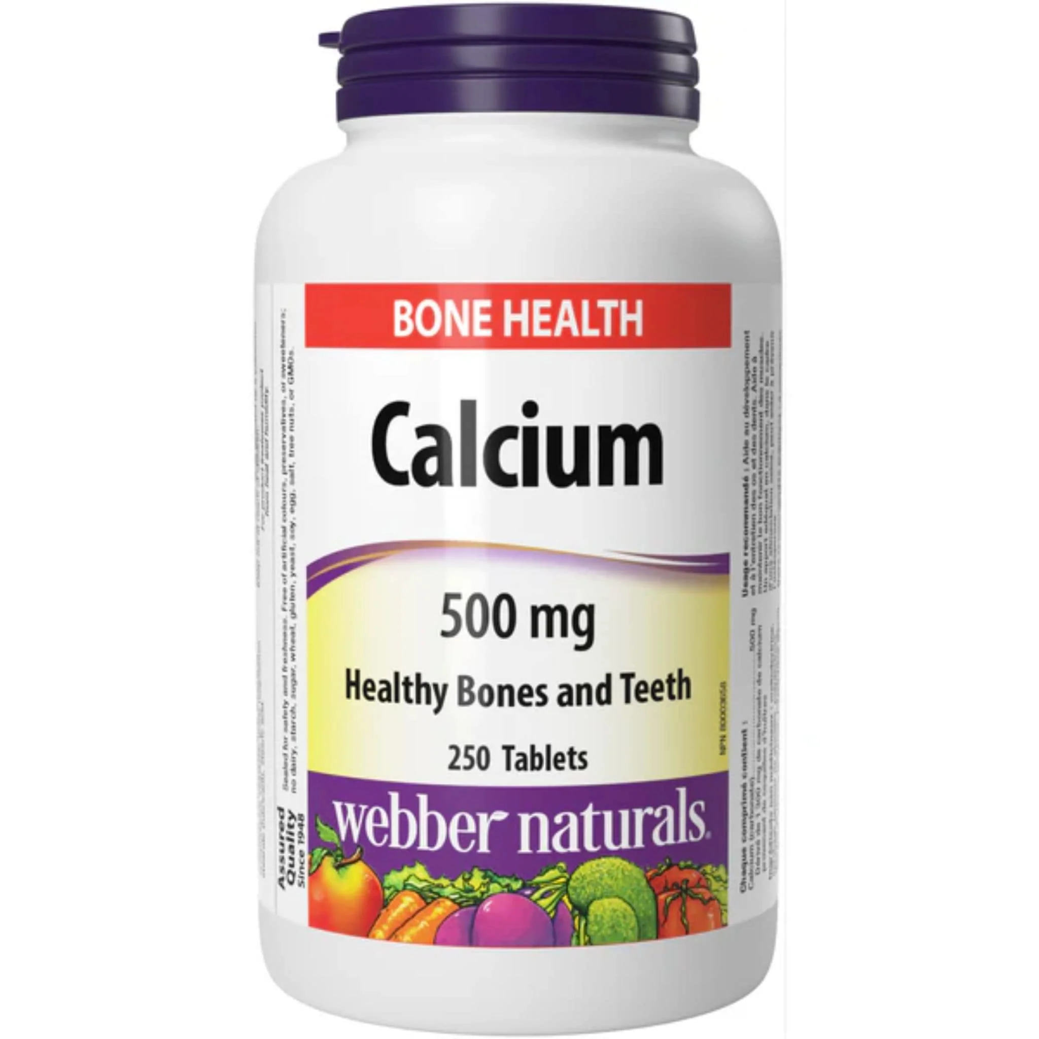 Webber Naturals Calcium Carbonate 500mg, 250 Tablets