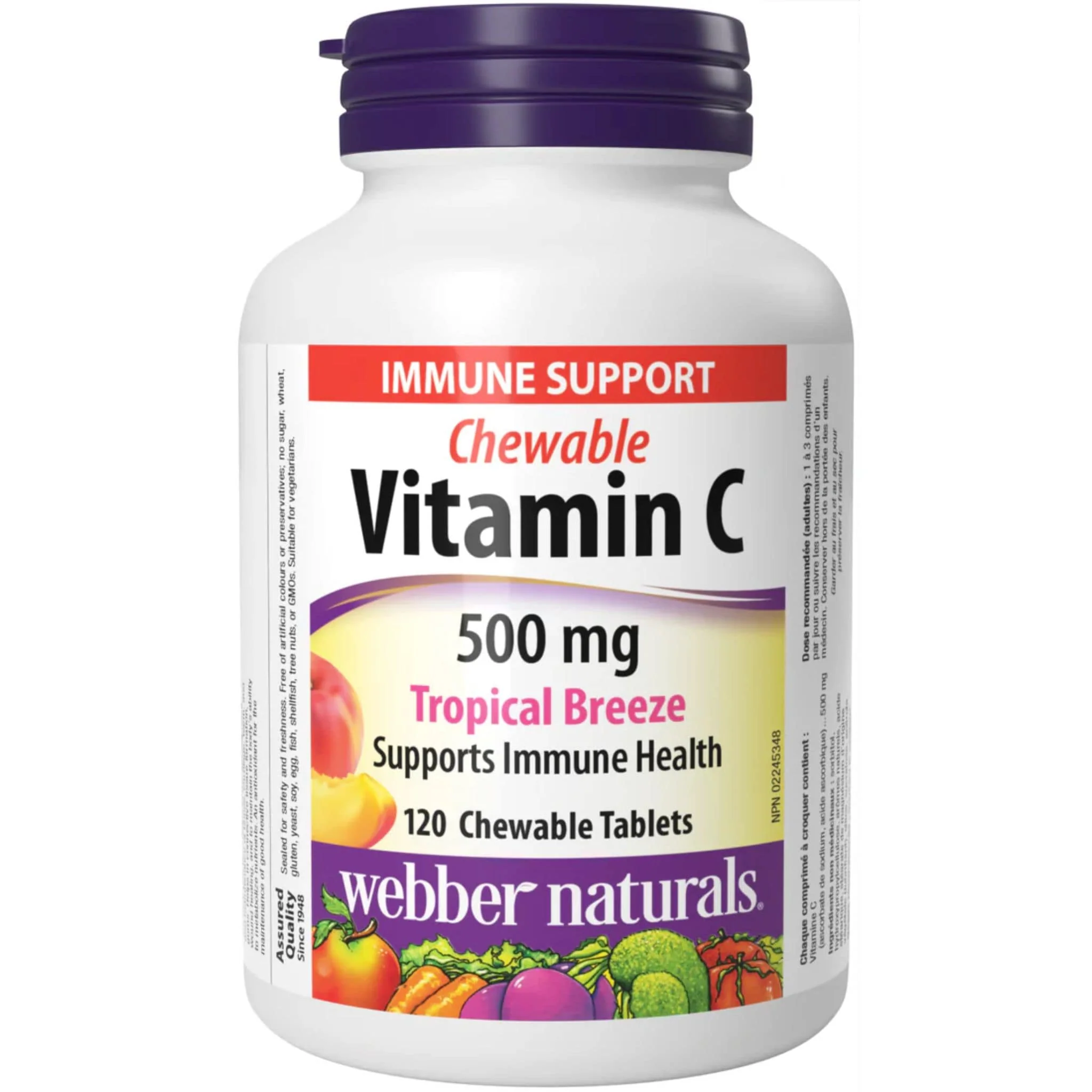 Webber Naturals Chewable Vitamin C 500mg Tablets, Delicious Flavour - Image 16