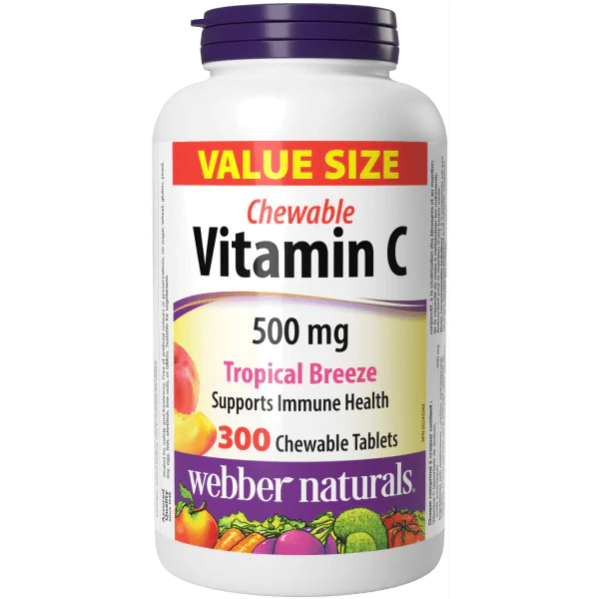 Webber Naturals Chewable Vitamin C 500mg Tablets, Delicious Flavour - Image 21