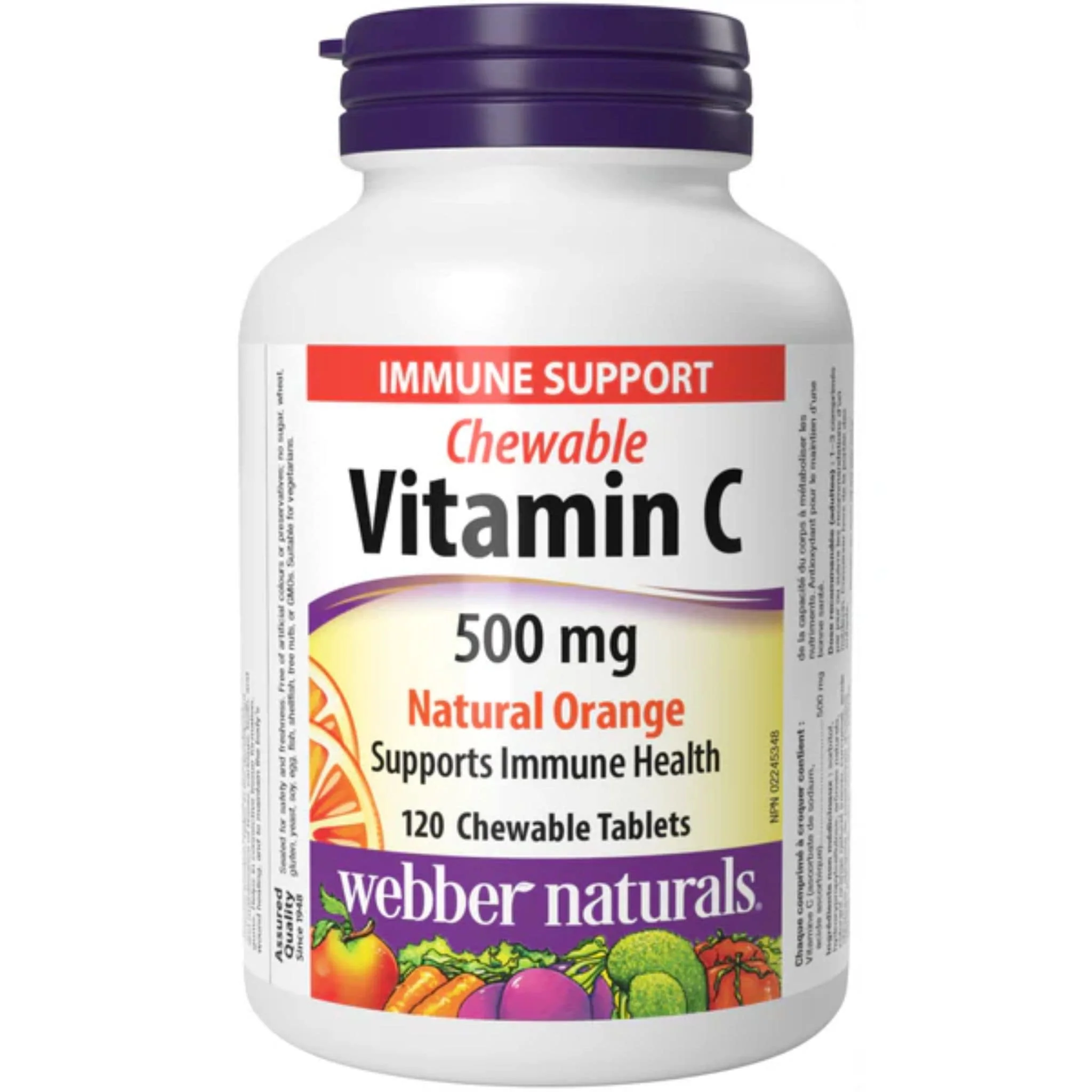 Webber Naturals Chewable Vitamin C 500mg Tablets, Delicious Flavour - Image 6