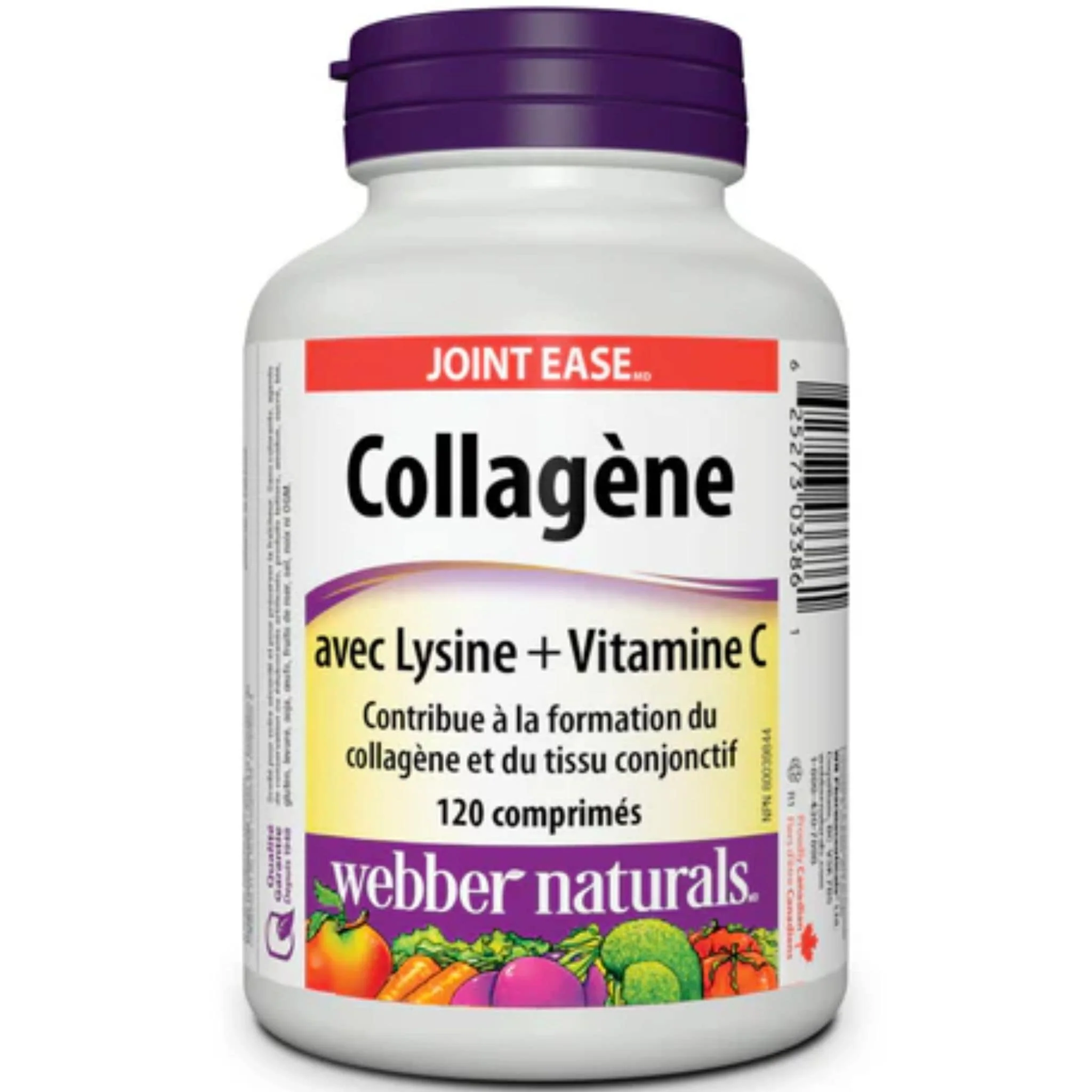 Webber Naturals Collagen with Lysine + Vitamin C, 120 Tablets - Image 2