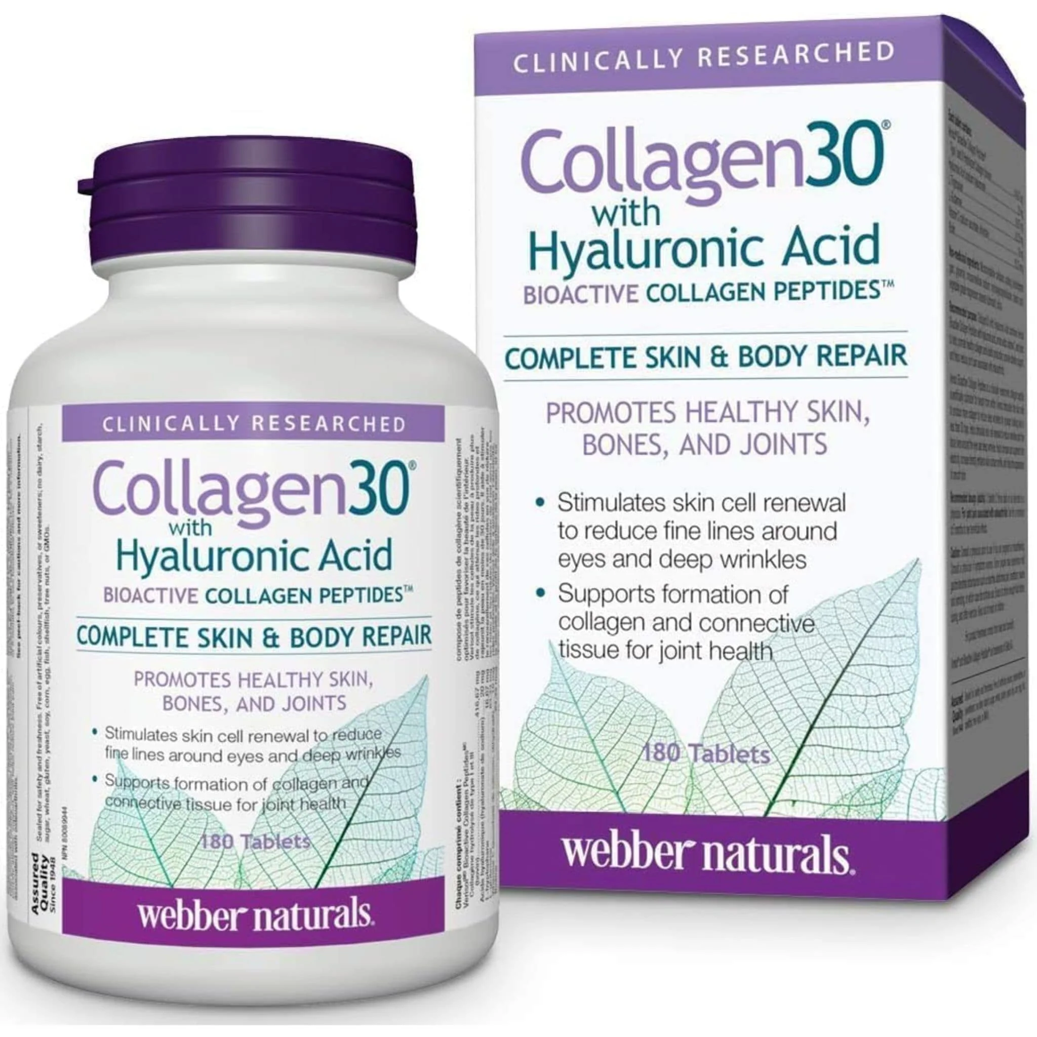Webber Naturals Collagen30 with Hyaluronic Acid, 180 Tablets - Image 4
