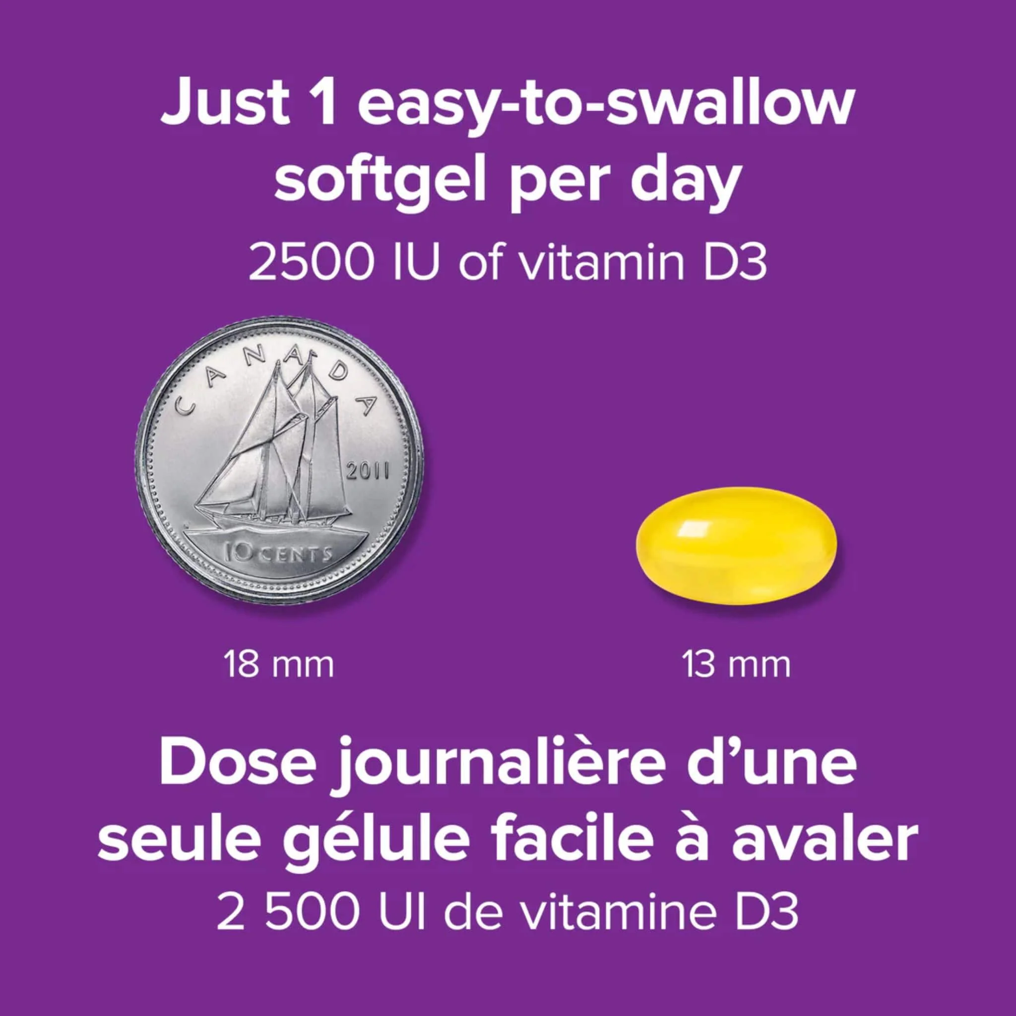 Webber Naturals Extra Strength Vitamin D3 2500IU, 180 Softgels - Image 3