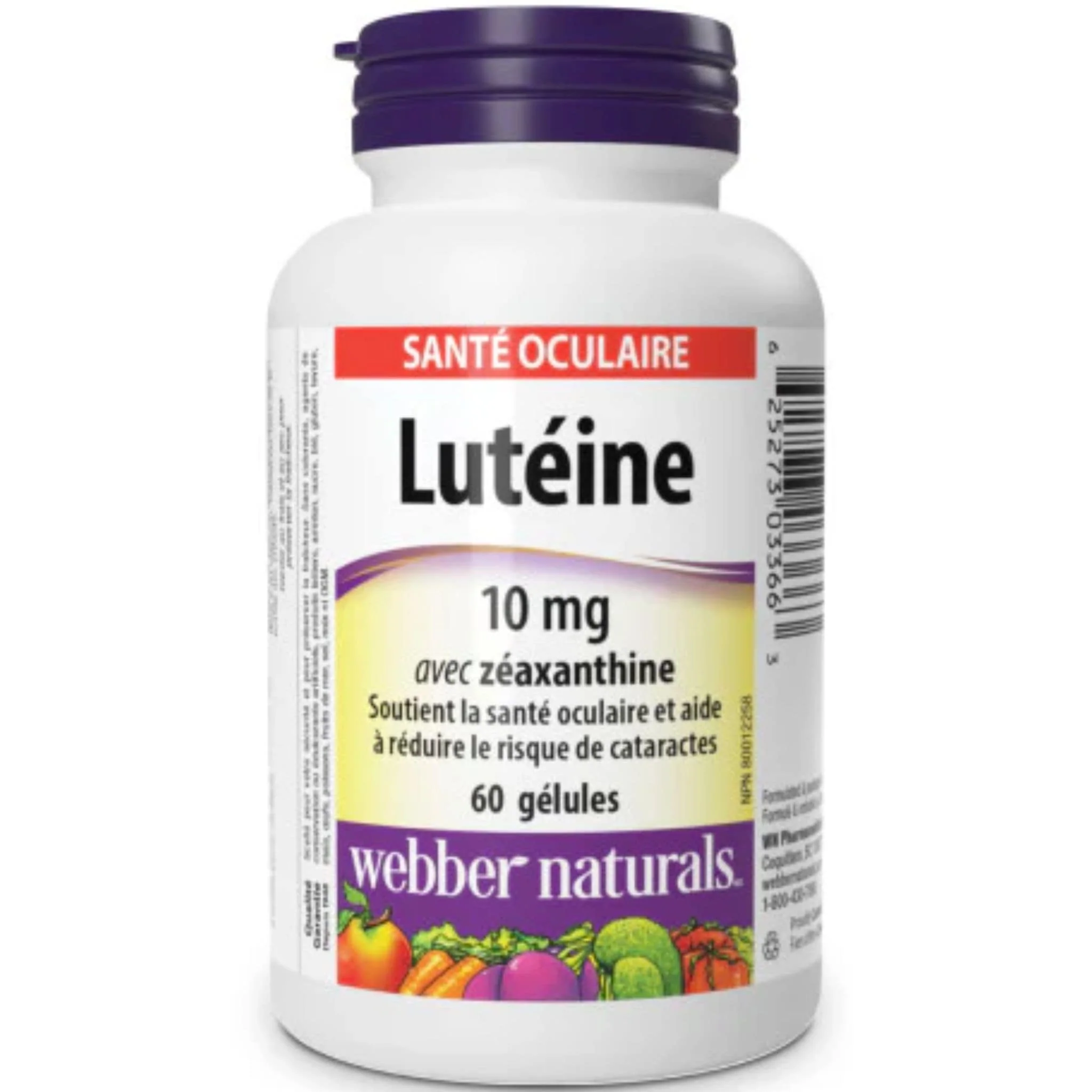 Webber Naturals Lutein 10mg with Zeaxanthin, 60 Softgels - Image 2