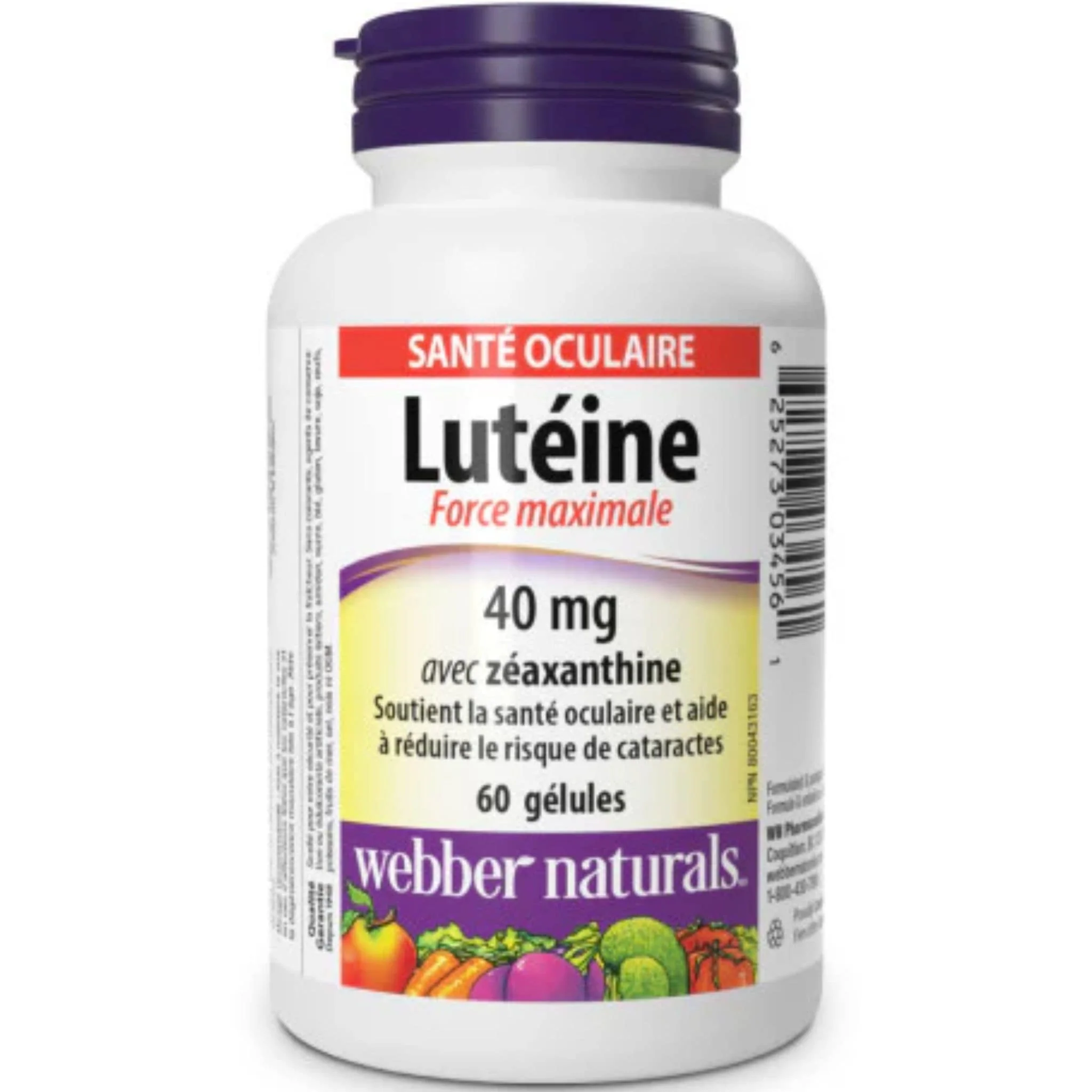 Webber Naturals Lutein 40mg with Zeaxanthin, Maximum Strength, 60-120 Softgels - Image 2