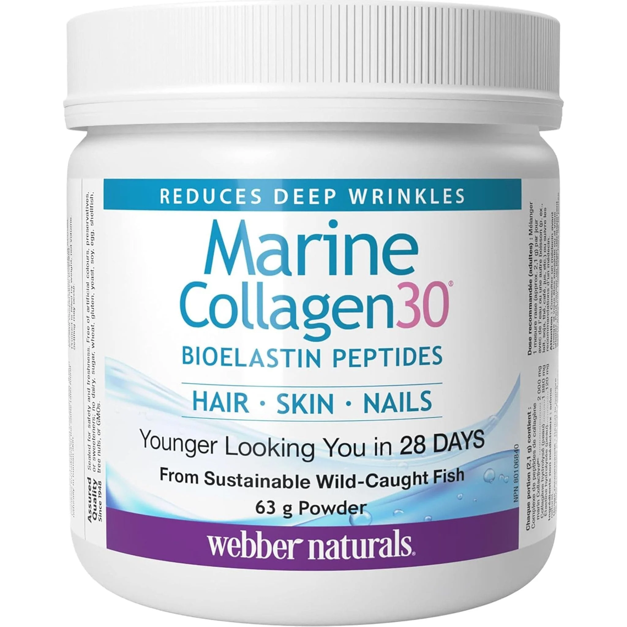 Webber Naturals Marine Collagen30 Powder, 63g