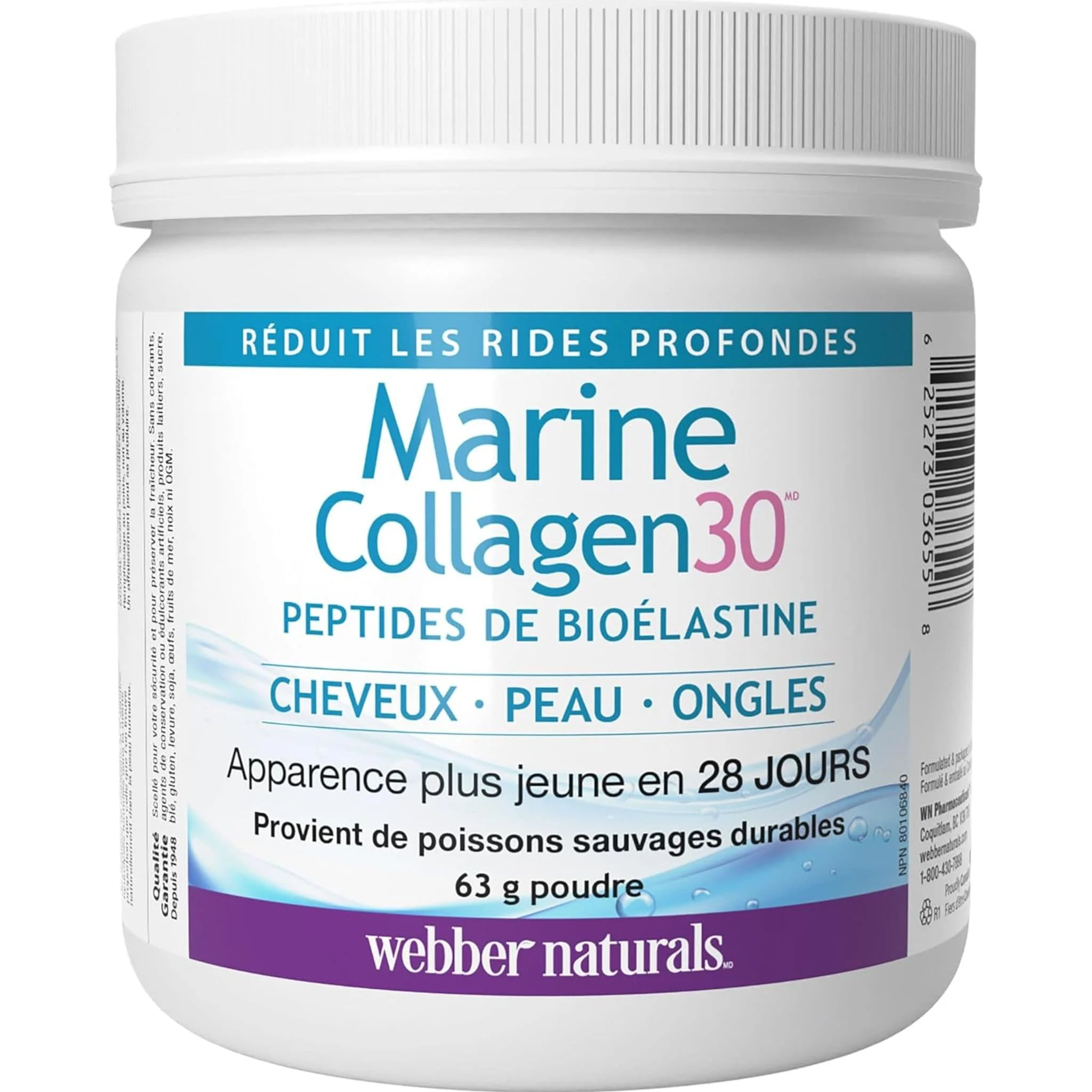 Webber Naturals Marine Collagen30 Powder, 63g - Image 2