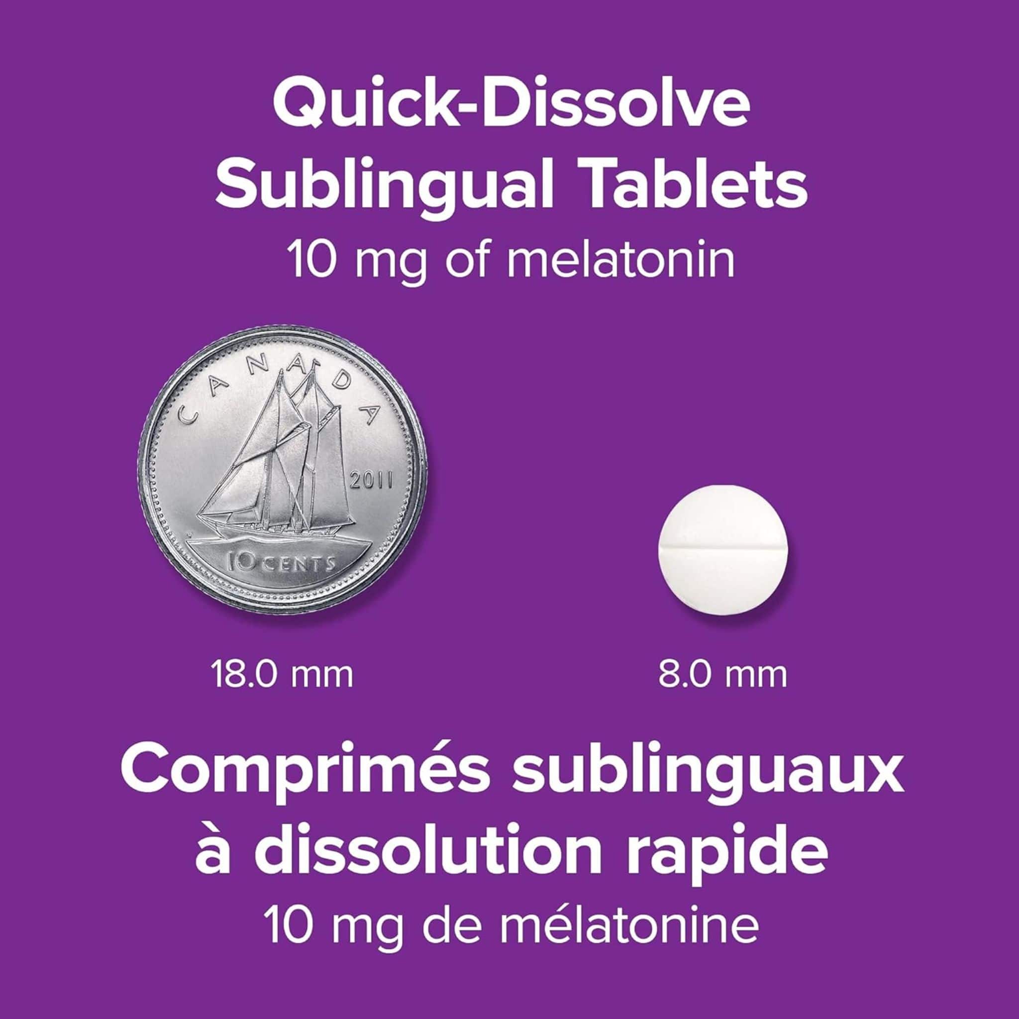 Webber Naturals Melatonin 10mg, Maximum Strength, Easy Dissolve Sublingual Tablets - Image 6