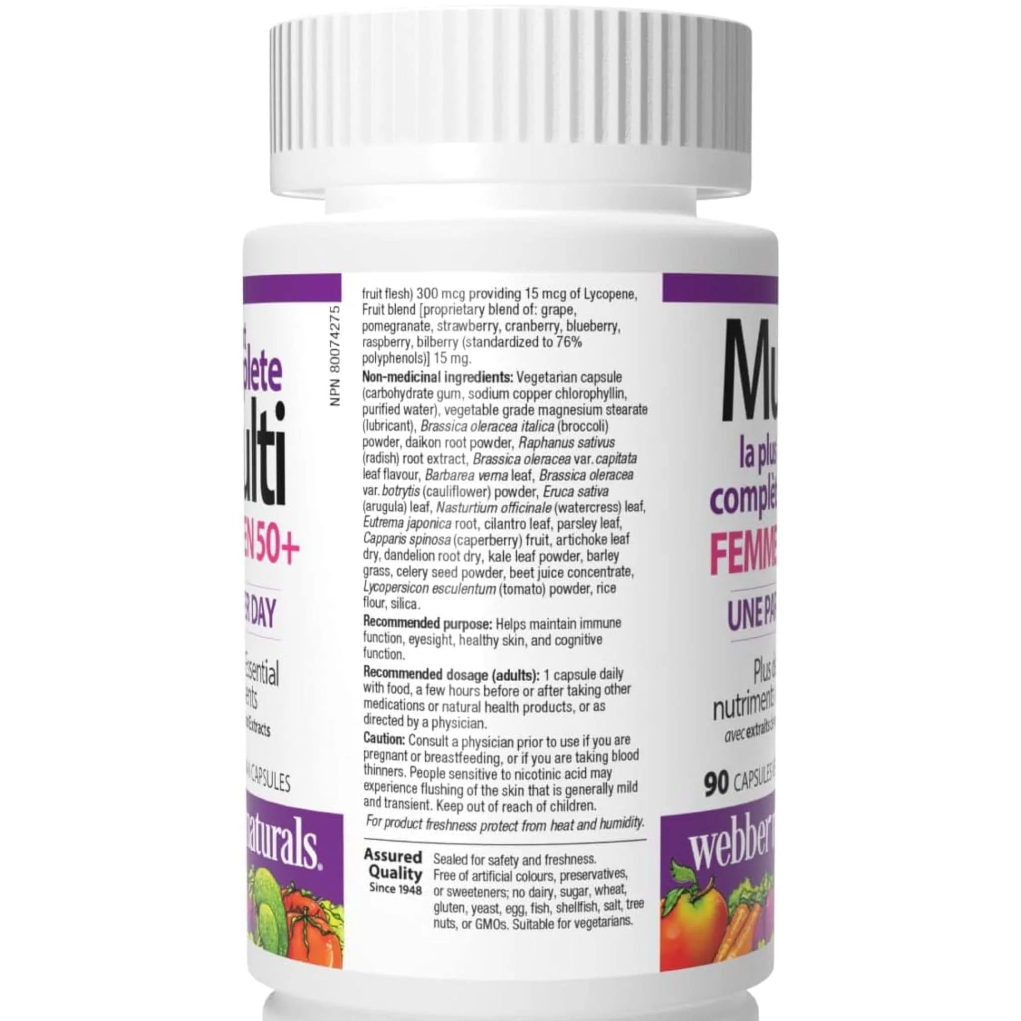 Webber Naturals Most Complete Multivitamin for Women 50+, 90 Vegetarian Capsules - Image 4