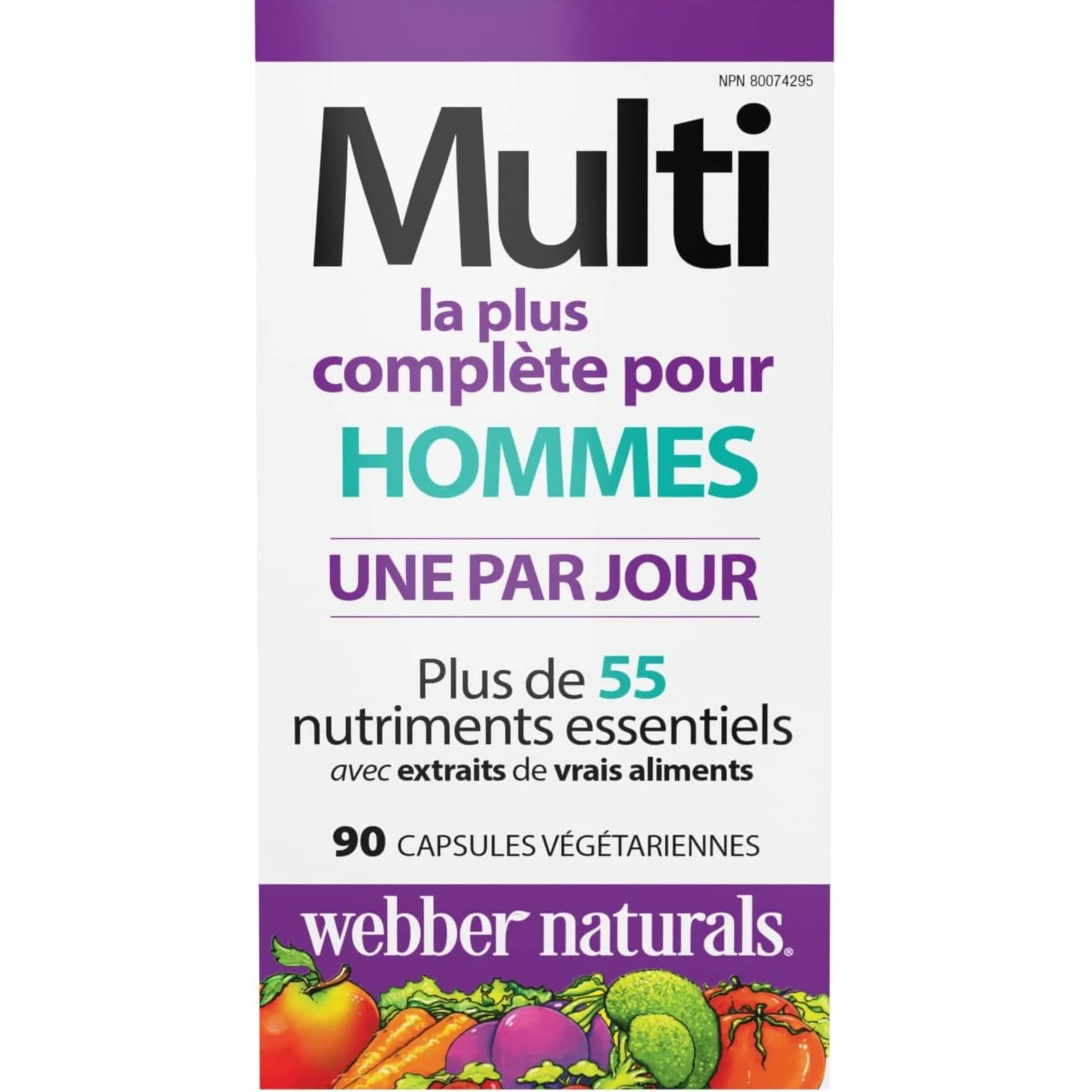 Webber Naturals Most Complete Multivitamin for Men, 90 Vegetarian Capsules - Image 2
