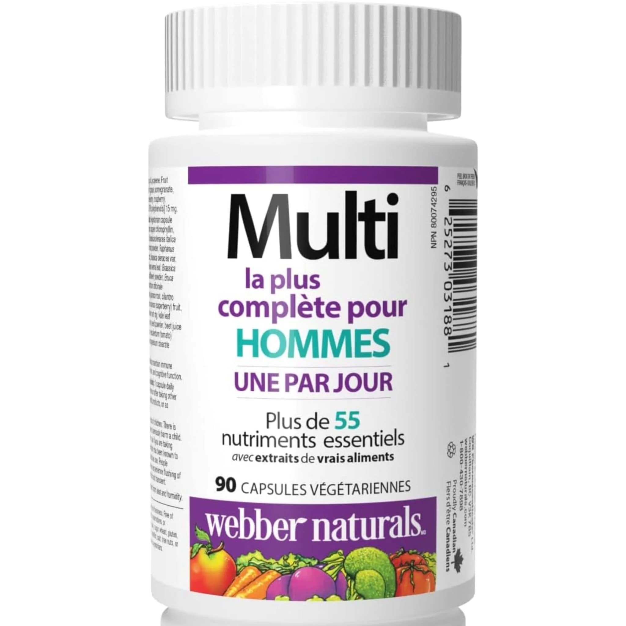 Webber Naturals Most Complete Multivitamin for Men, 90 Vegetarian Capsules - Image 4