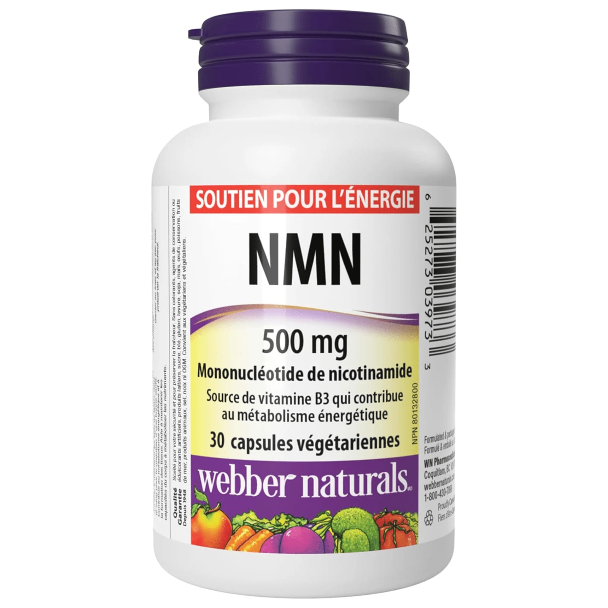Webber Naturals NMN Nicotinamide Mononucleotide 500mg, One Per Day, NAD+ Support, 30 Vegetable Capsules 30 Vegetable Capsules - Image 6