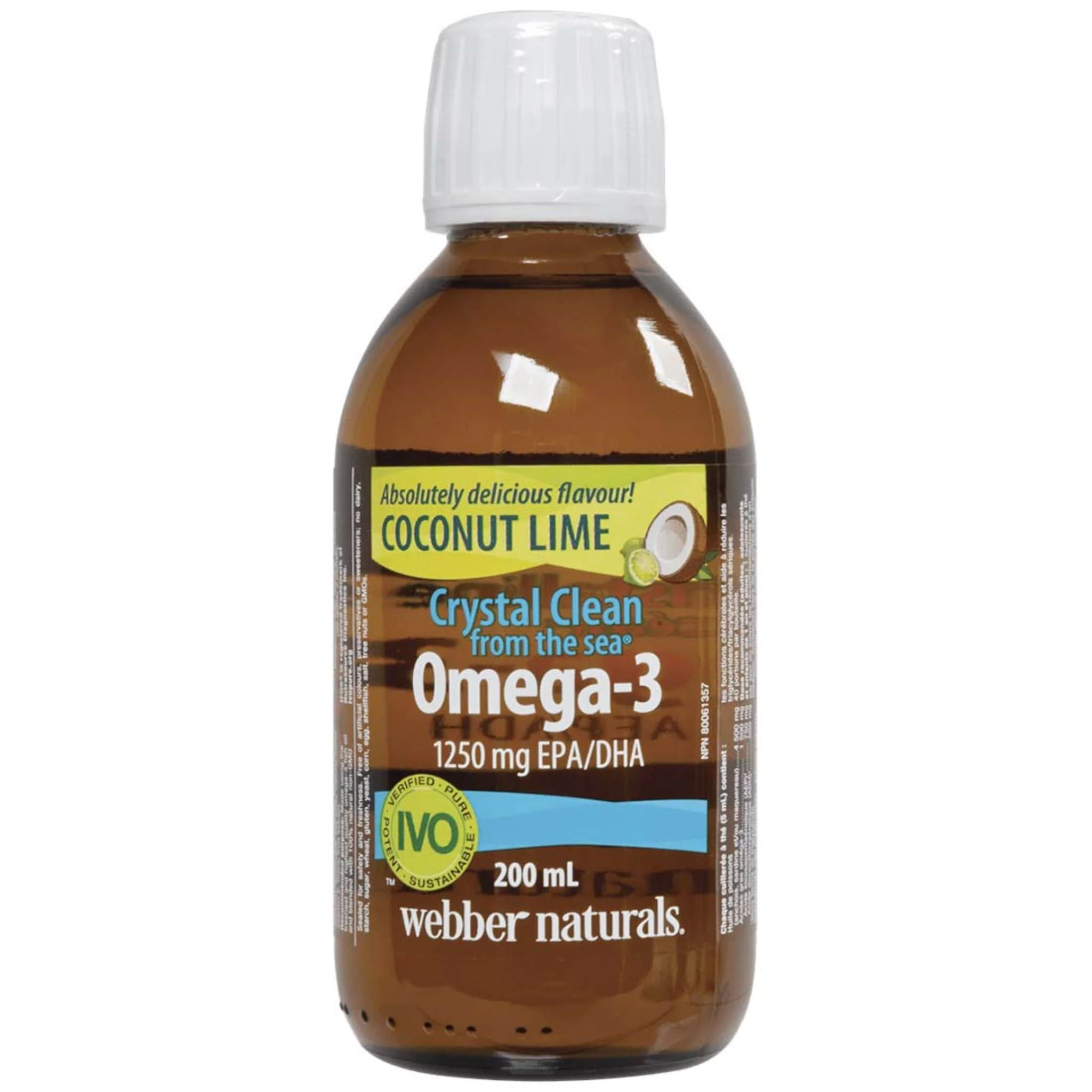 Webber Naturals Omega-3 Liquid Fish Oil, Crystal Clean from the Sea, 200ml Liquid - Image 3