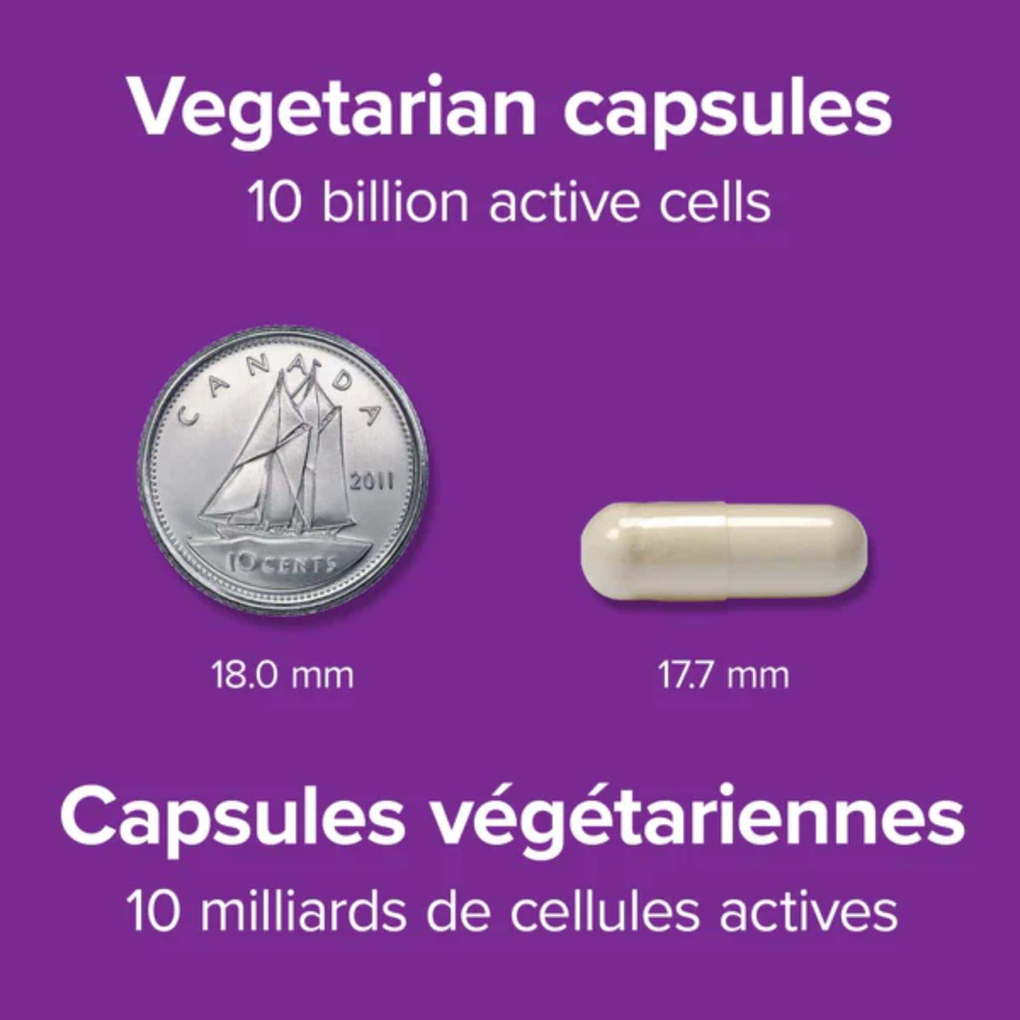 Webber Naturals Probiotic, Double Strength, 10 Billion Active Cells, 5 Probiotic Strains, Shelf Stable, 40 Capsules BONUS! 33% MORE - Image 4