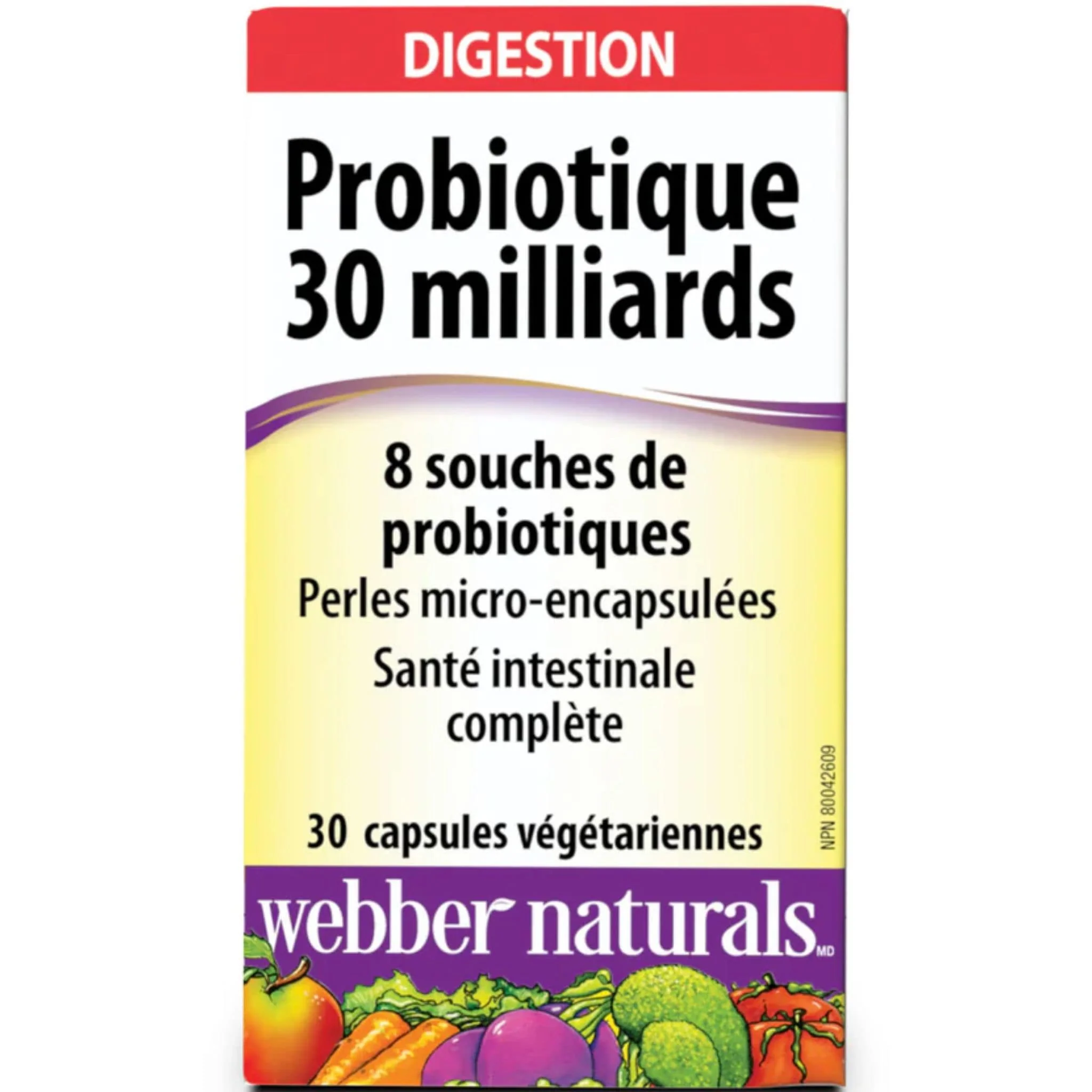 Webber Naturals Probiotic Multi Strain, 30 Billion Active Cells, 8 Probiotic Strains, 30 Capsules - Image 2