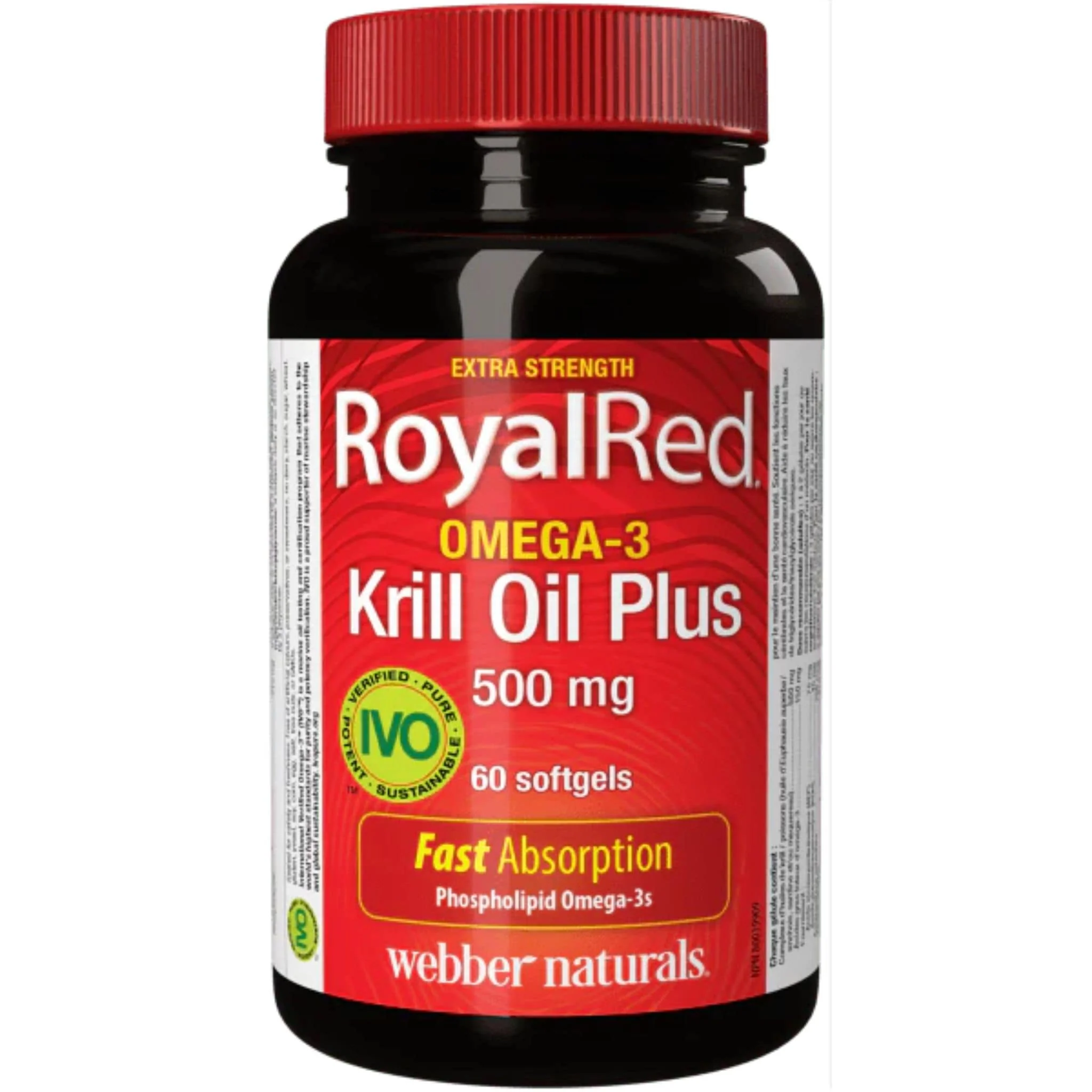 Webber Naturals Royal Red Omega-3 Krill Oil 500mg, 60 Softgels