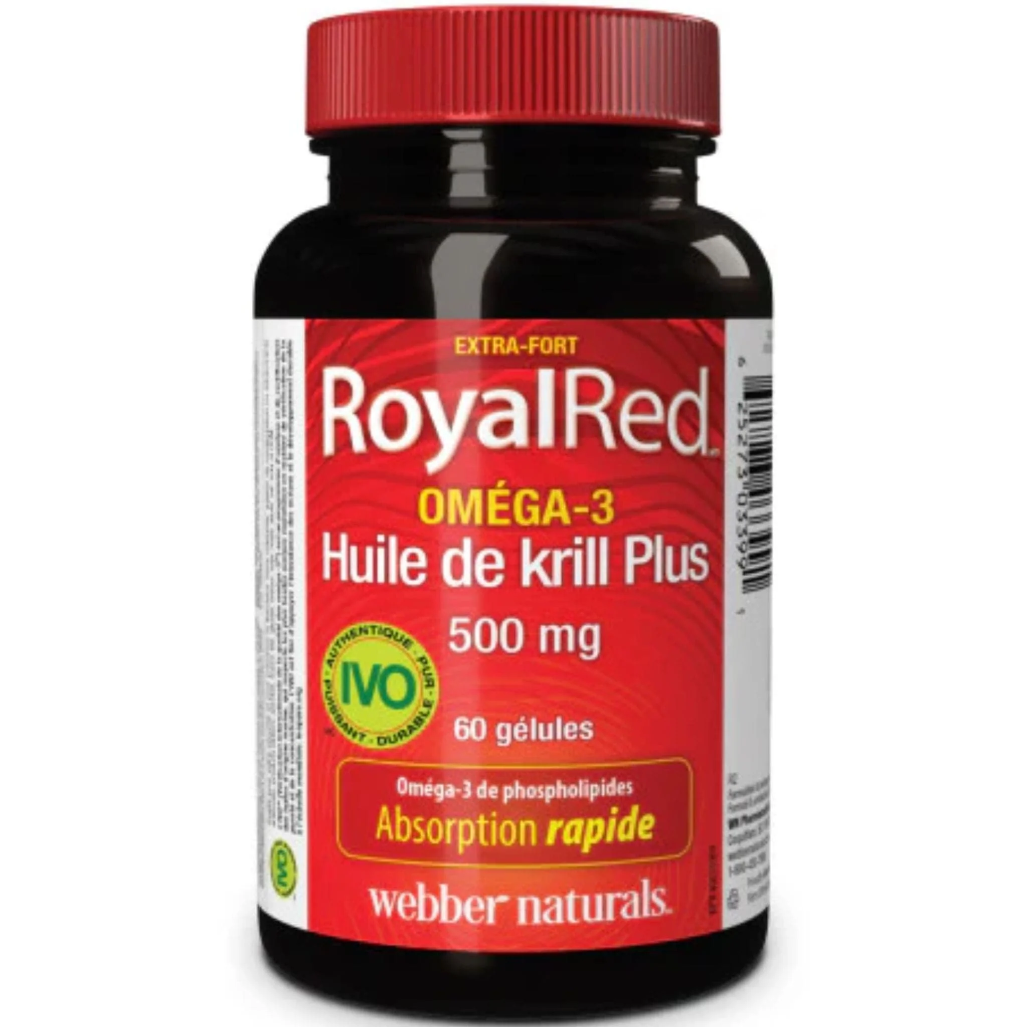 Webber Naturals Royal Red Omega-3 Krill Oil 500mg, 60 Softgels - Image 2