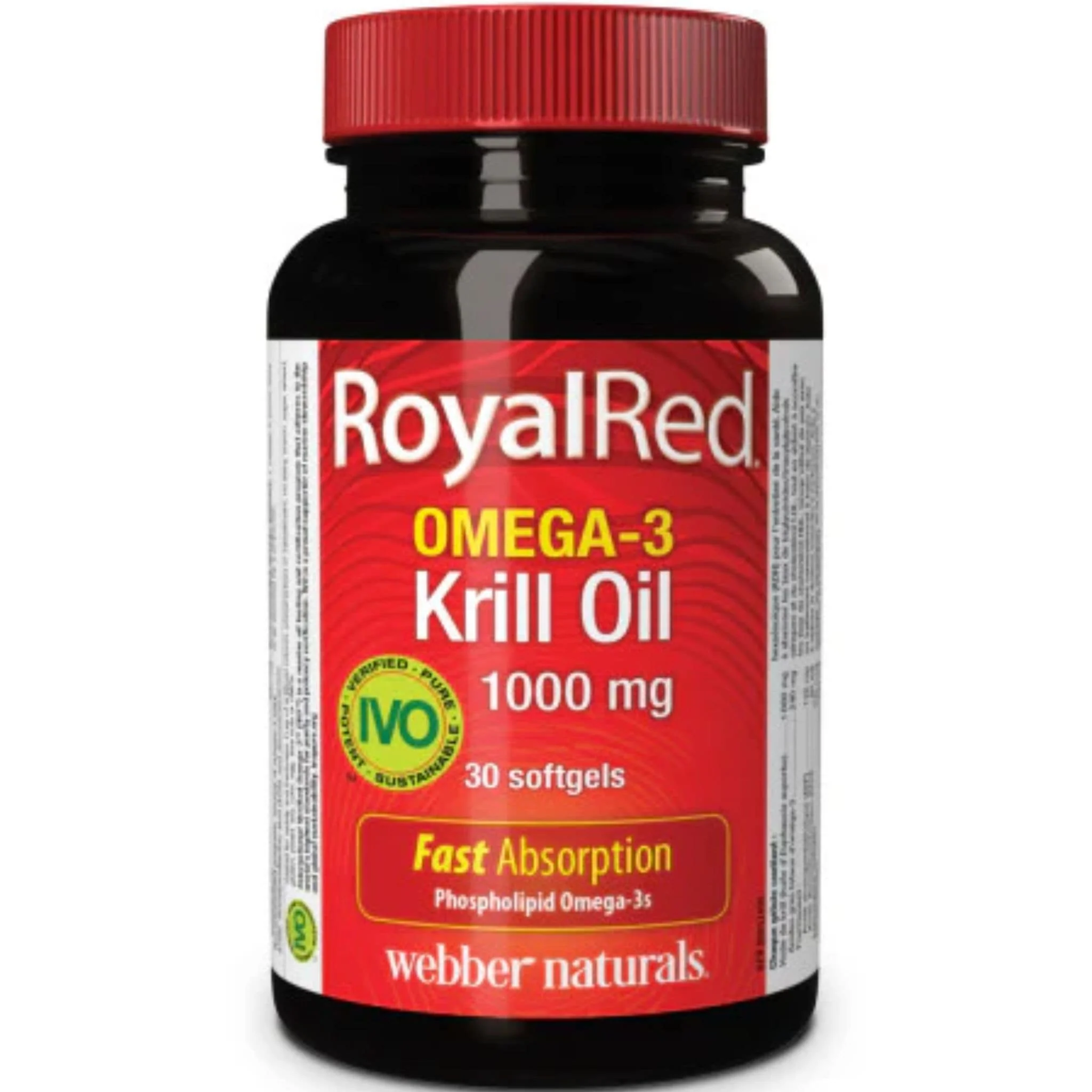 Webber Naturals RoyalRed Omega-3 Krill Oil 1000mg, 30 Softgels