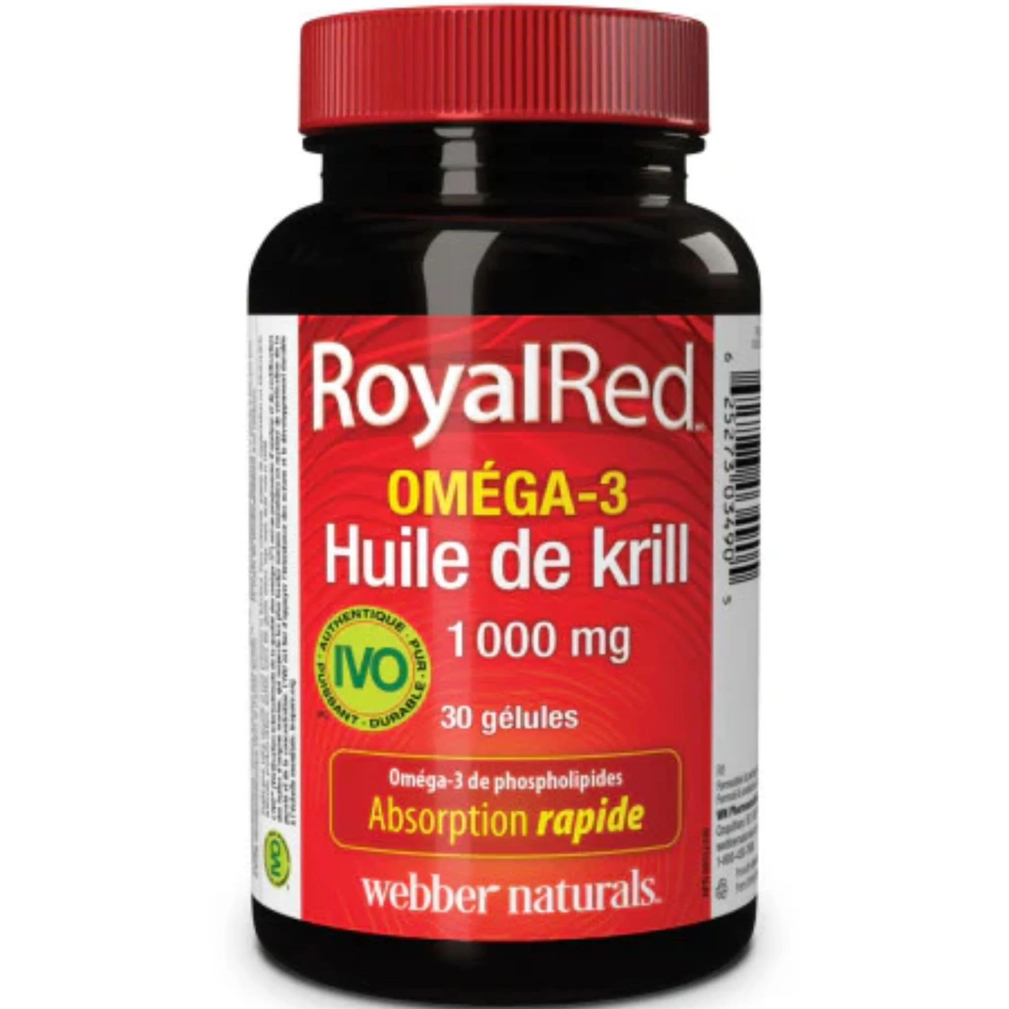 Webber Naturals RoyalRed Omega-3 Krill Oil 1000mg, 30 Softgels - Image 2
