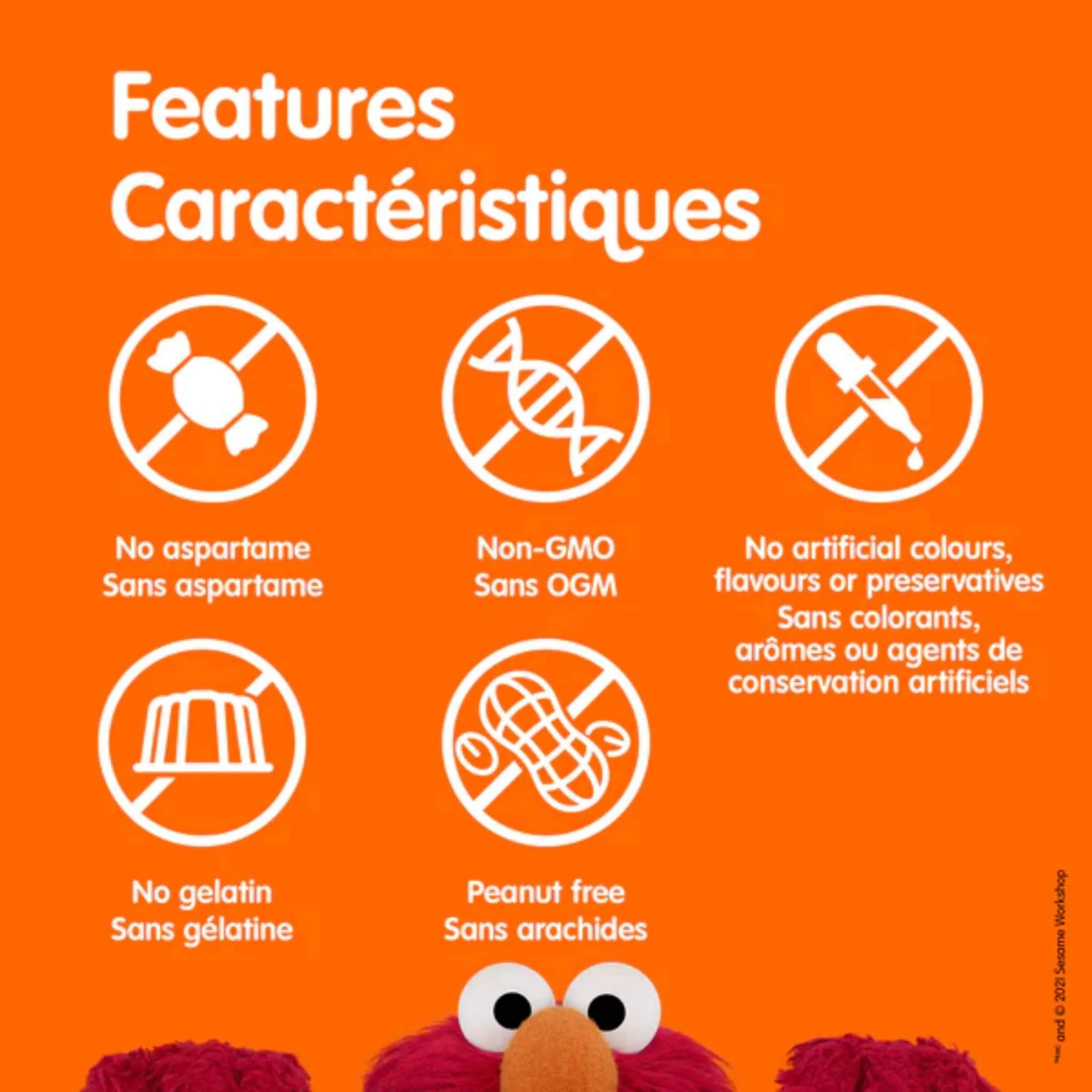 Webber Naturals Sesame Street Omega 3 Gummy with DHA. Orange and Lemon, 120 Gummies - Image 5