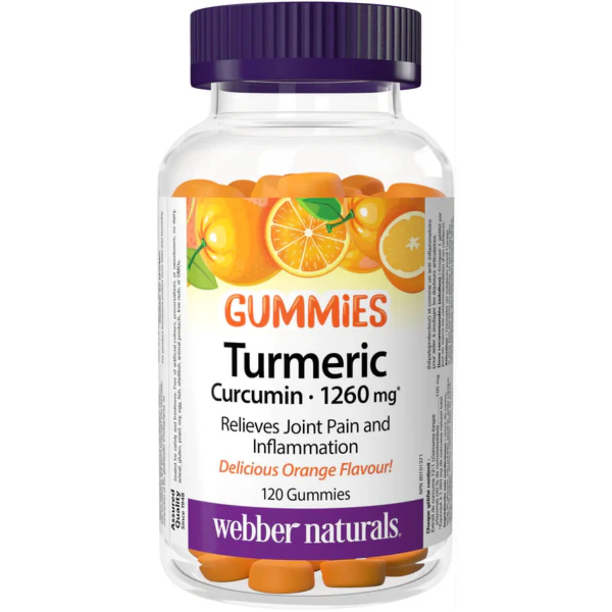 Webber Naturals Turmeric Curcumin Gummies, 120 Gummies