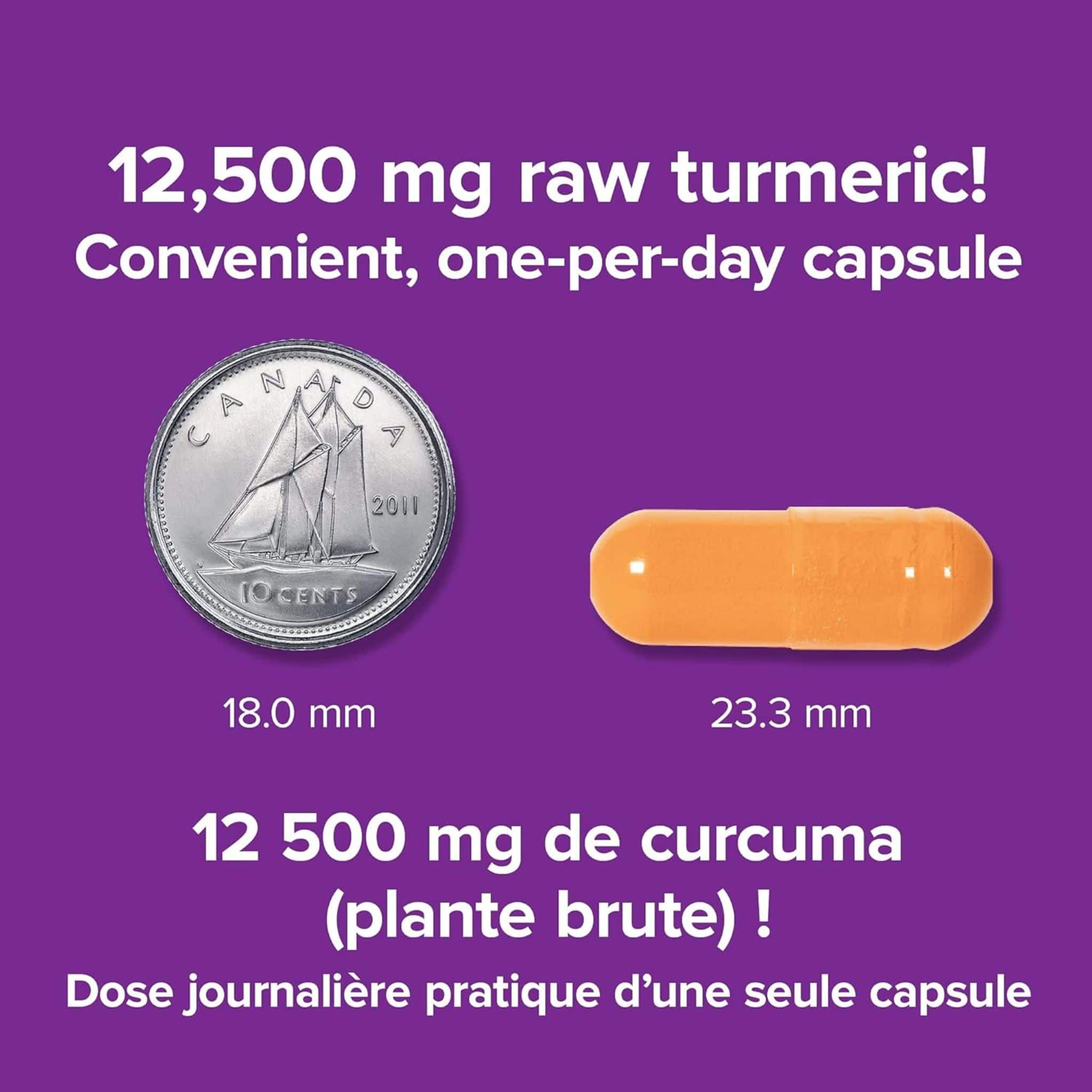 Webber Naturals Turmeric Curcumin, Extra Strength, 12,500mg, 60 Capsules - Image 7