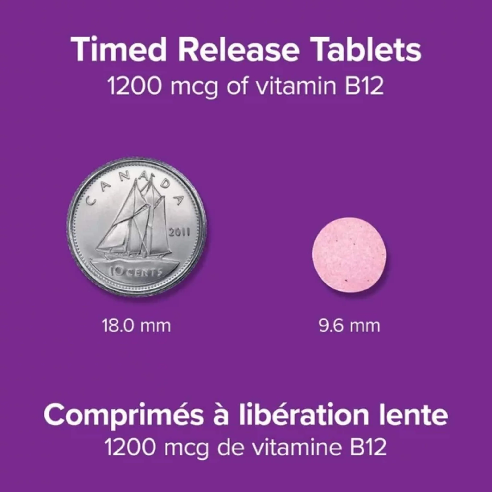 Webber Naturals Vitamin B12 Cyanocobalamin 1200mcg, 150 Time Release Tablets - Image 3