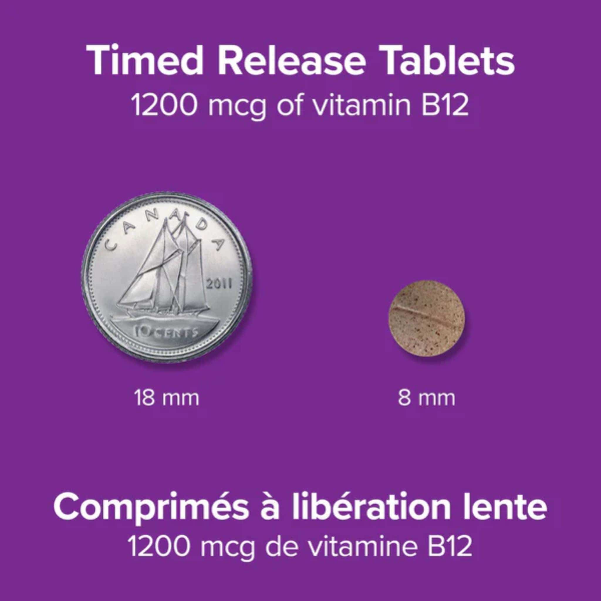 Webber Naturals Vitamin B12, Timed Release, 1200mcg, BONUS! 33% More, 60+20 Tablets - Image 5