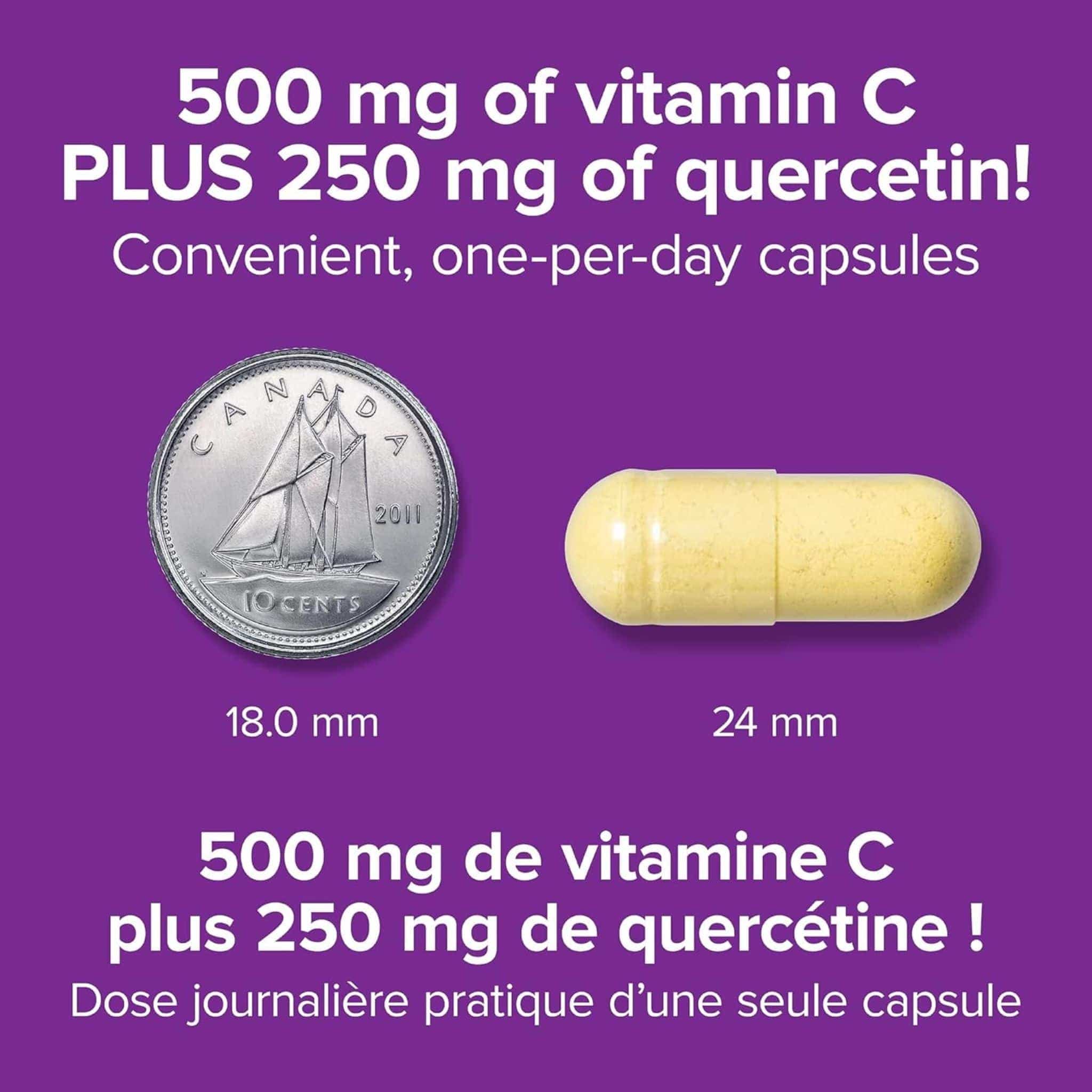Webber Naturals Vitamin C 500mg Plus Quercetin 250mg, 100 Vegetable Capsules - Image 4