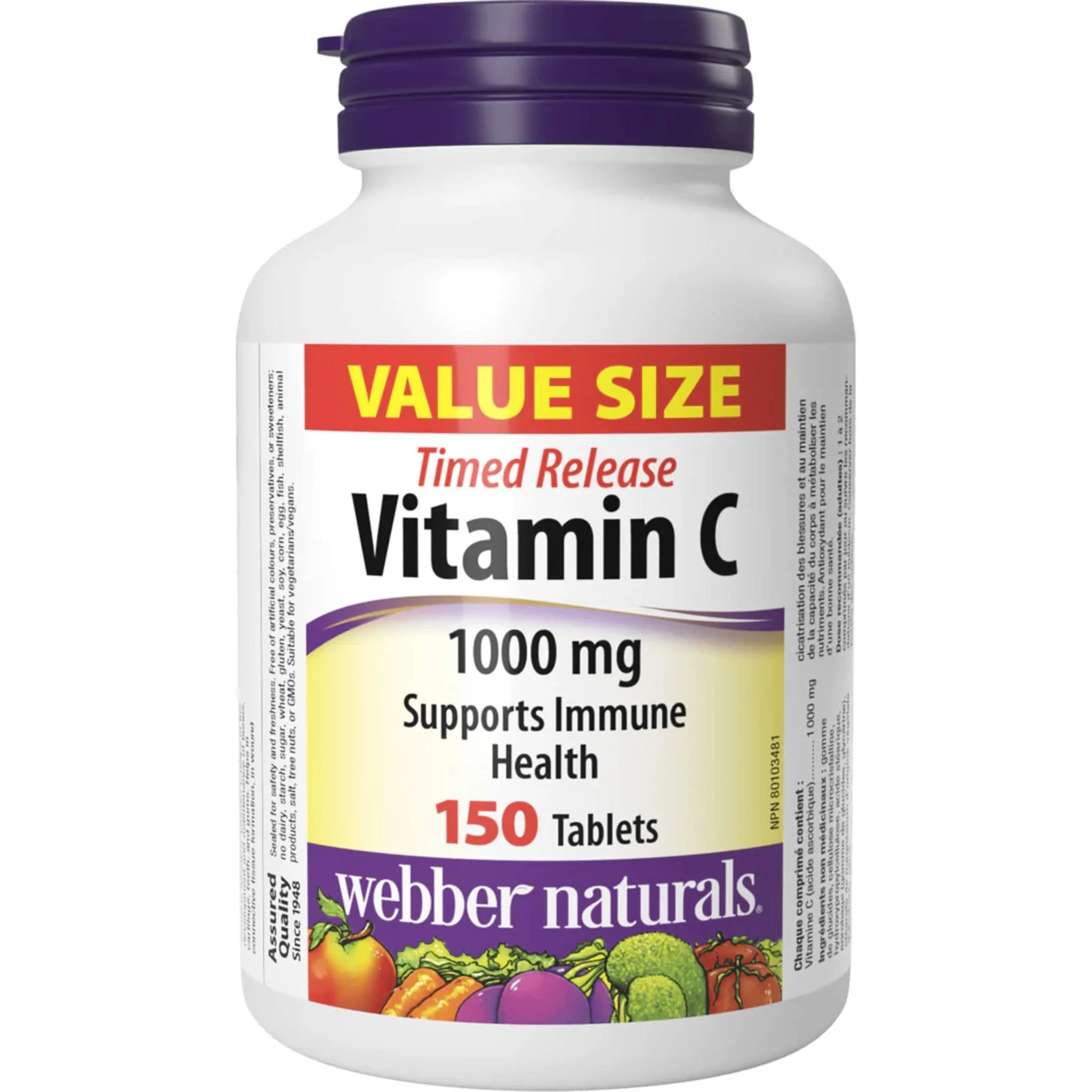 Webber Naturals Vitamin C Time Release 1000mg - Image 7