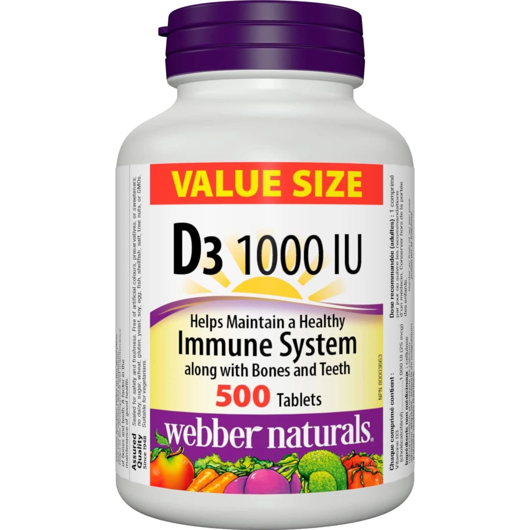 Webber Naturals Vitamin D3 Tablets, 1000IU, Value Pack - Image 8