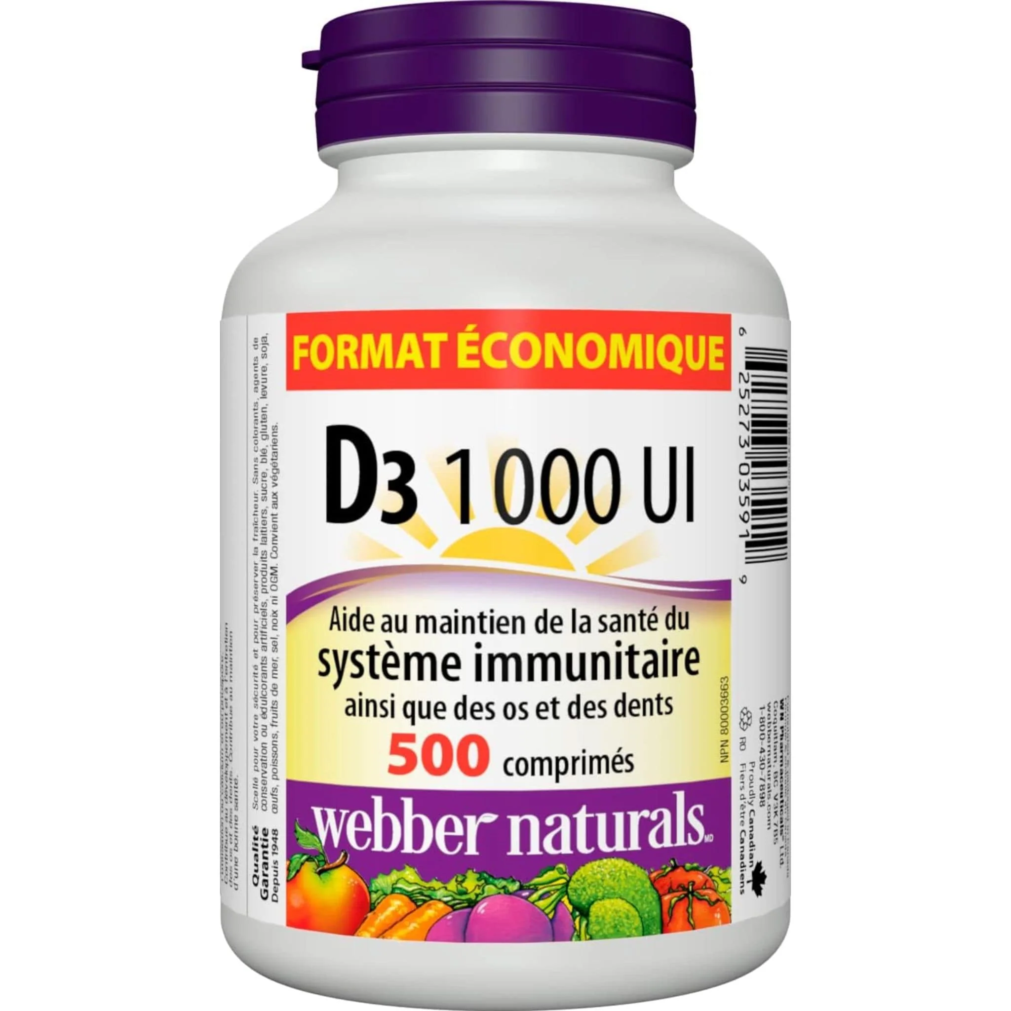 Webber Naturals Vitamin D3 Tablets, 1000IU, Value Pack - Image 9