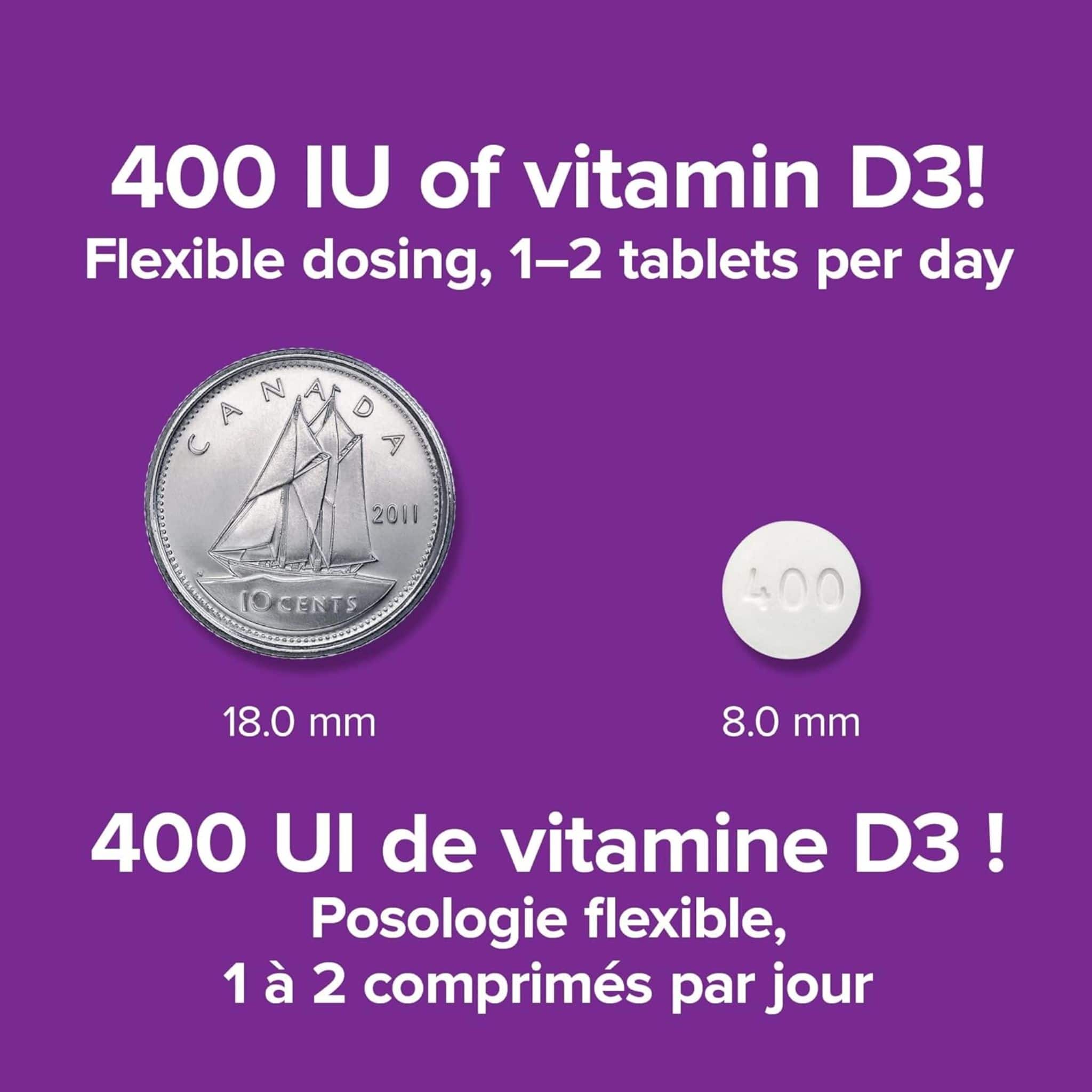 Webber Naturals Vitamin D3, 400 IU, BONUS! 50% More, 180+90 Tablets - Image 4