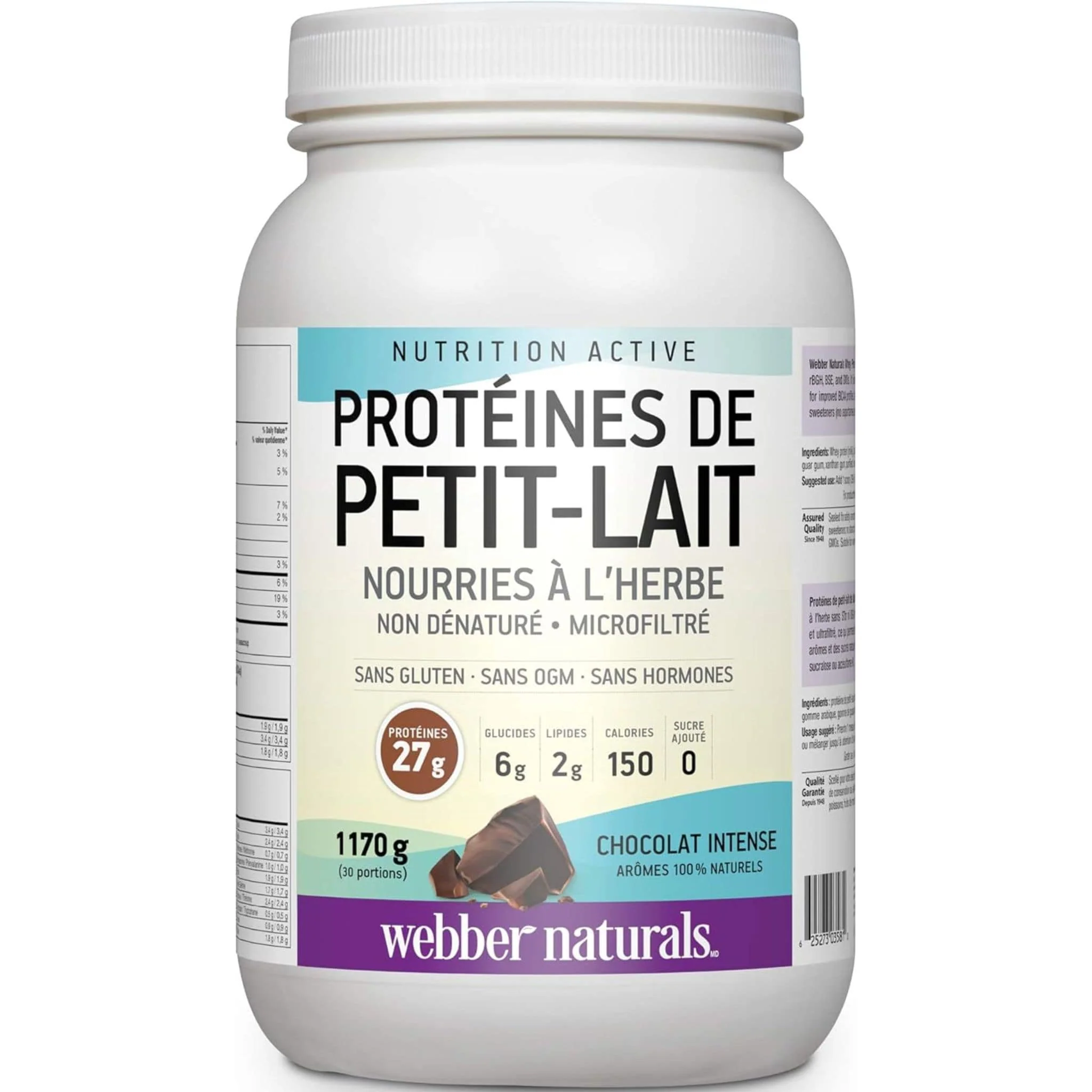 Webber Naturals Grass Fed Whey Protein, 27g Protein, All Natural, Non-GMO, Gluten-Free, 30 Servings - Image 3