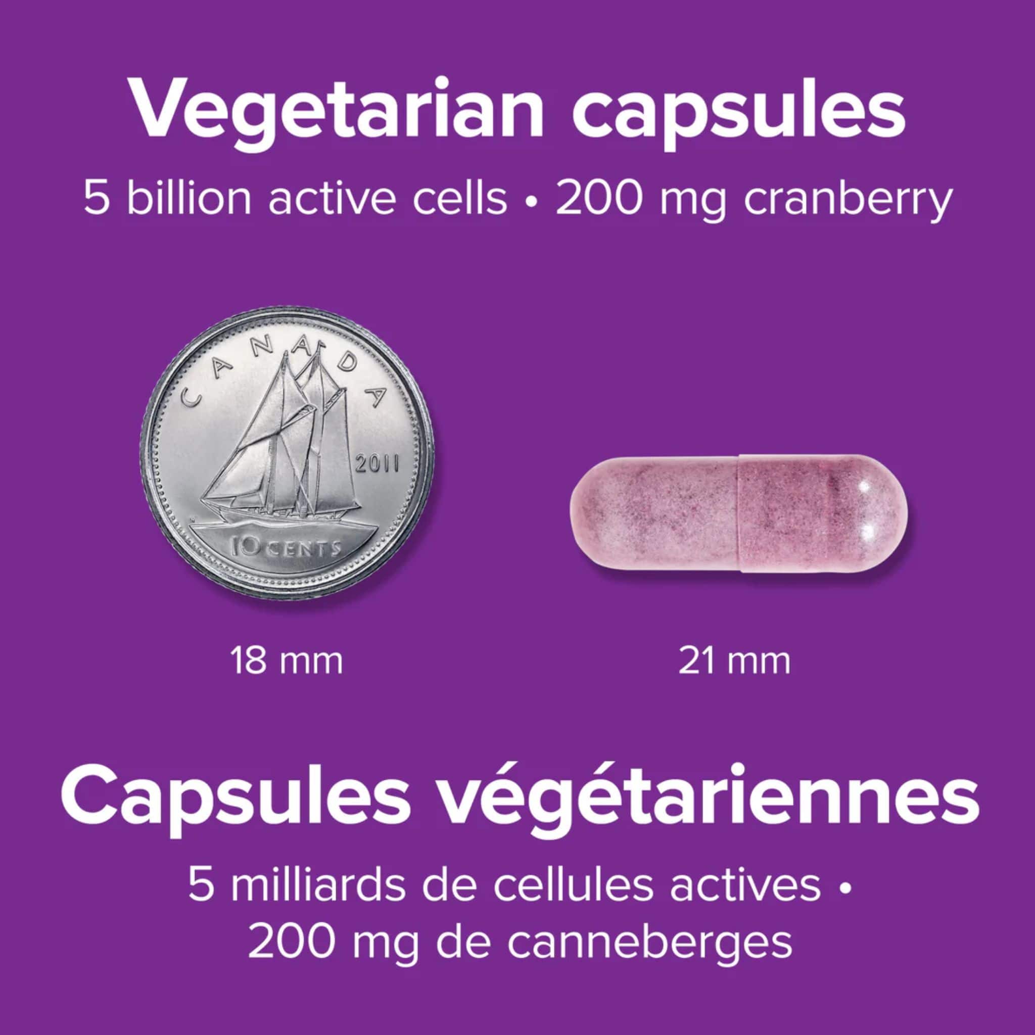 Webber Naturals Women’s Probiotic with Cranberry, 5 Billion Active Cells, 45 Vegetarian Capsules - Image 4