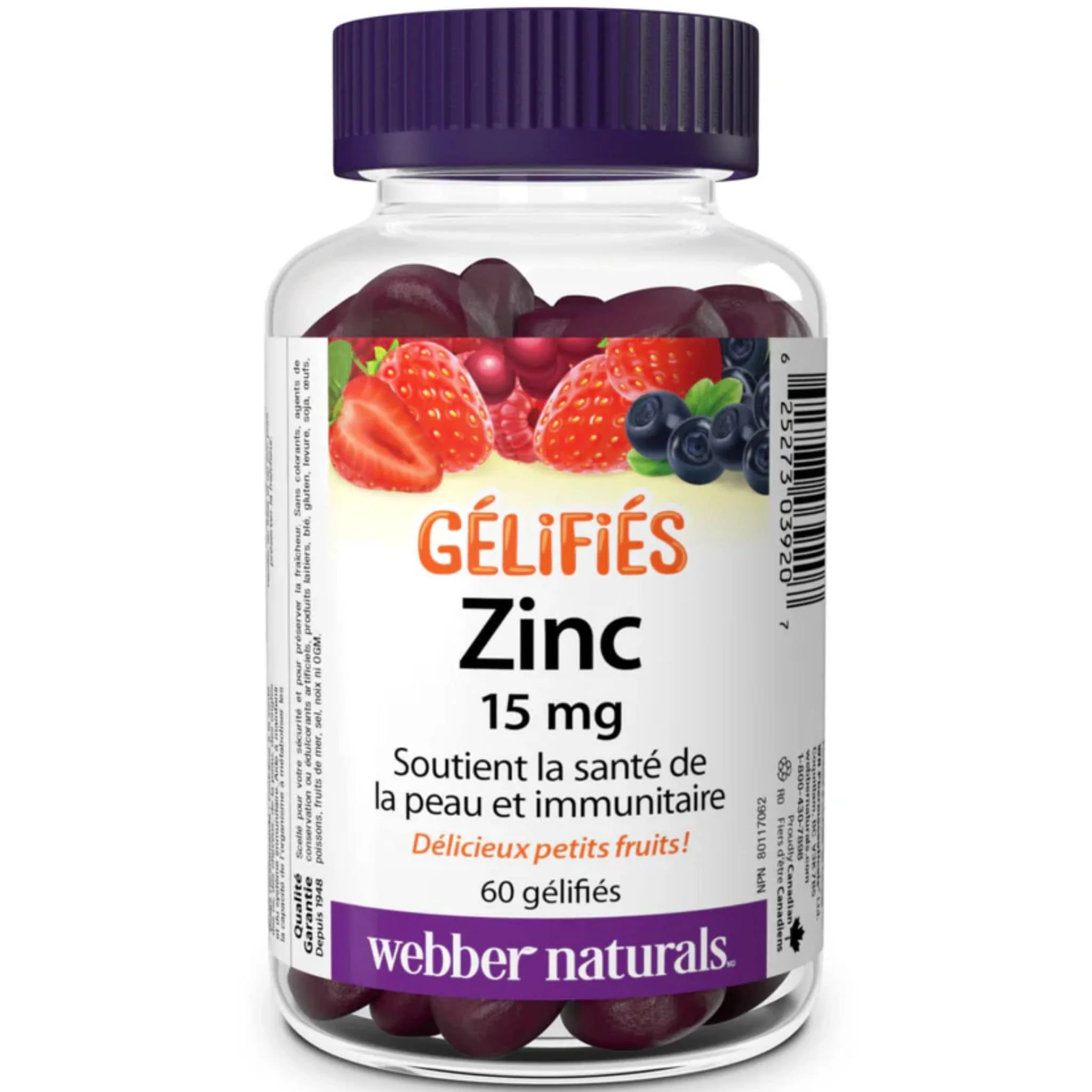 Webber Naturals Zinc 15mg Gummies - Image 2