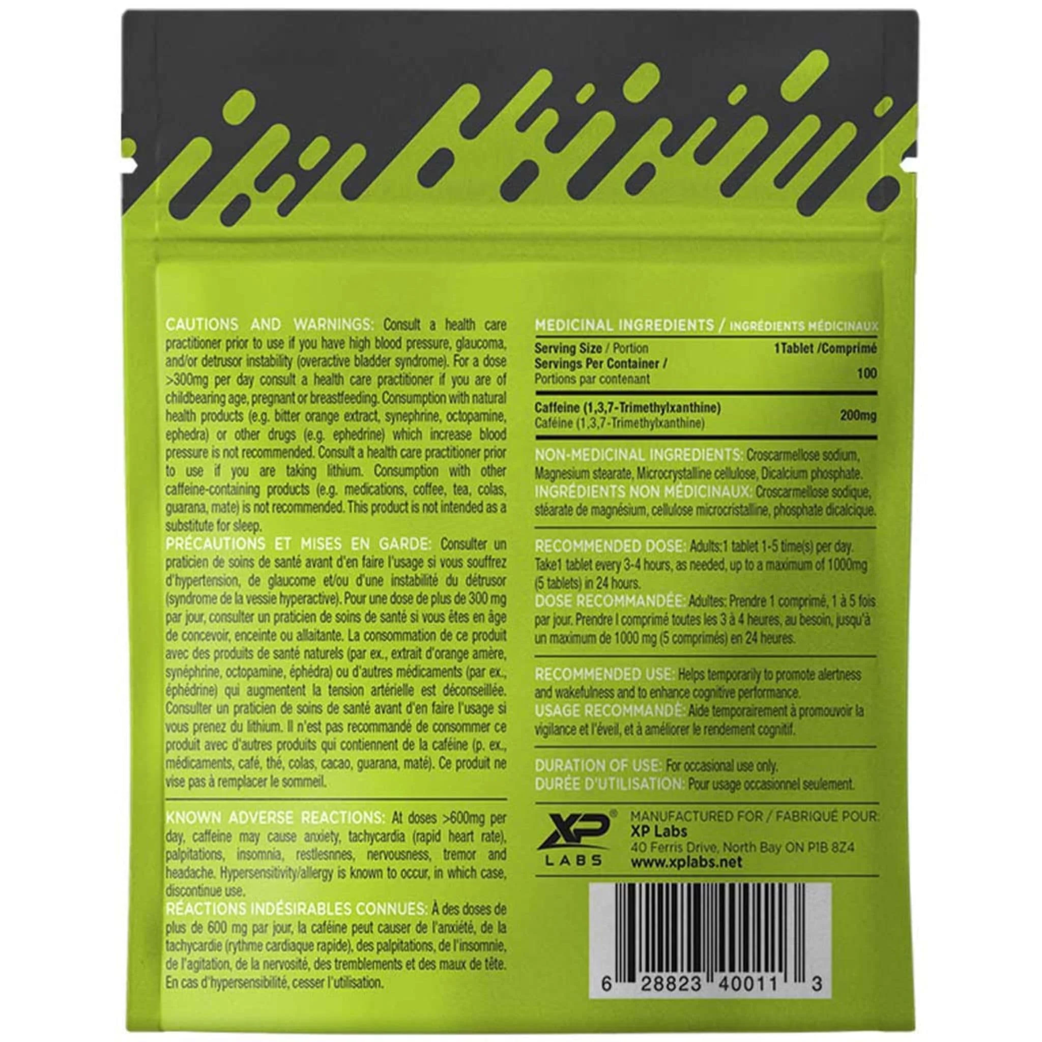 XP Labs Caffeine 100mg, Caffeine Pills, 1,3,7-Trimethylxanthine, Caffeine Anhydrous, Helps to Boost Energy and Enhance Focus, 100-1200 Caffeine Tablets CLEARANCE 70% Off Exp 9/26 Final Sale - Image 2