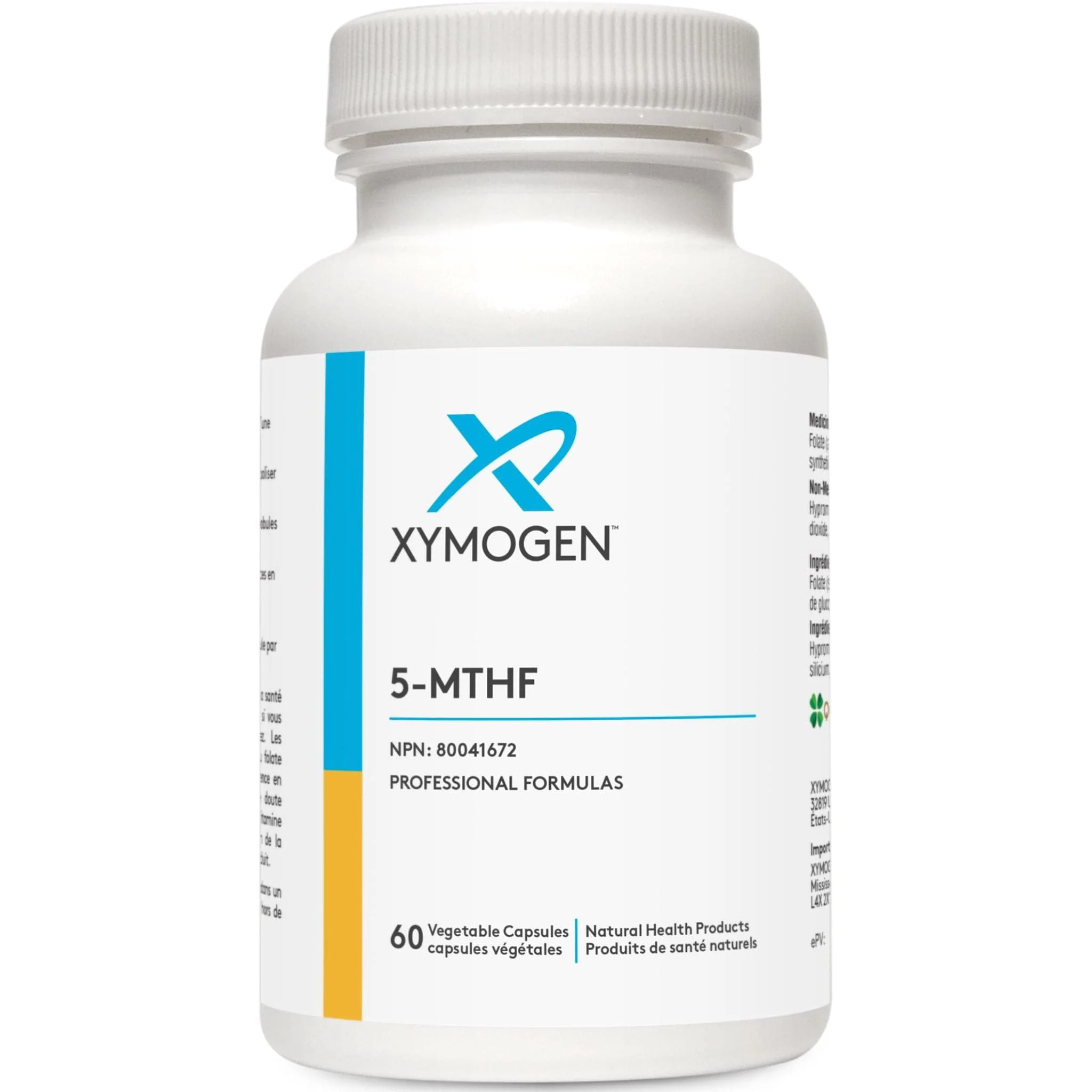 Xymogen 5-MTHF, Bioactive Folate as Quatrefolic, 60 Vegetable Capsules - Image 2