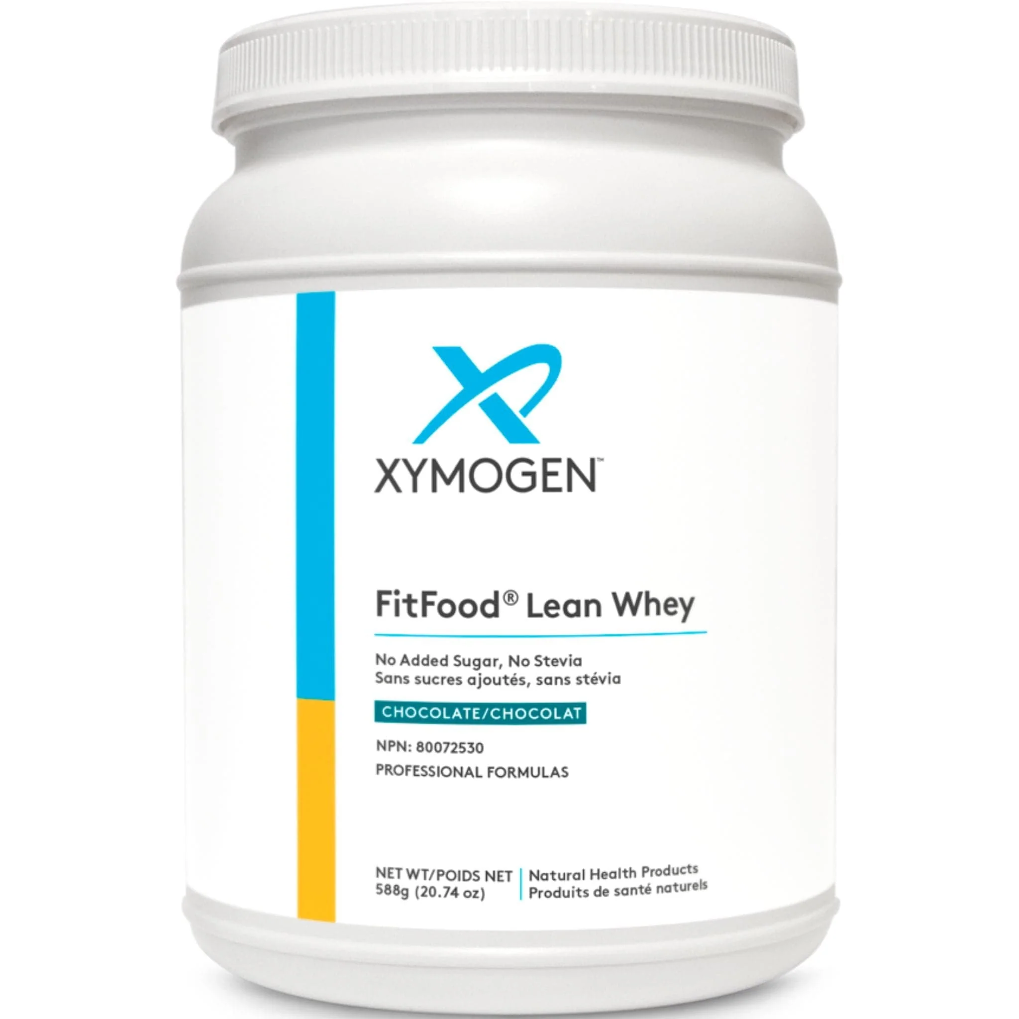Xymogen FIT Food Lean Whey, No Added Sugar, No Stevia, 588g, Chocolate - Image 2