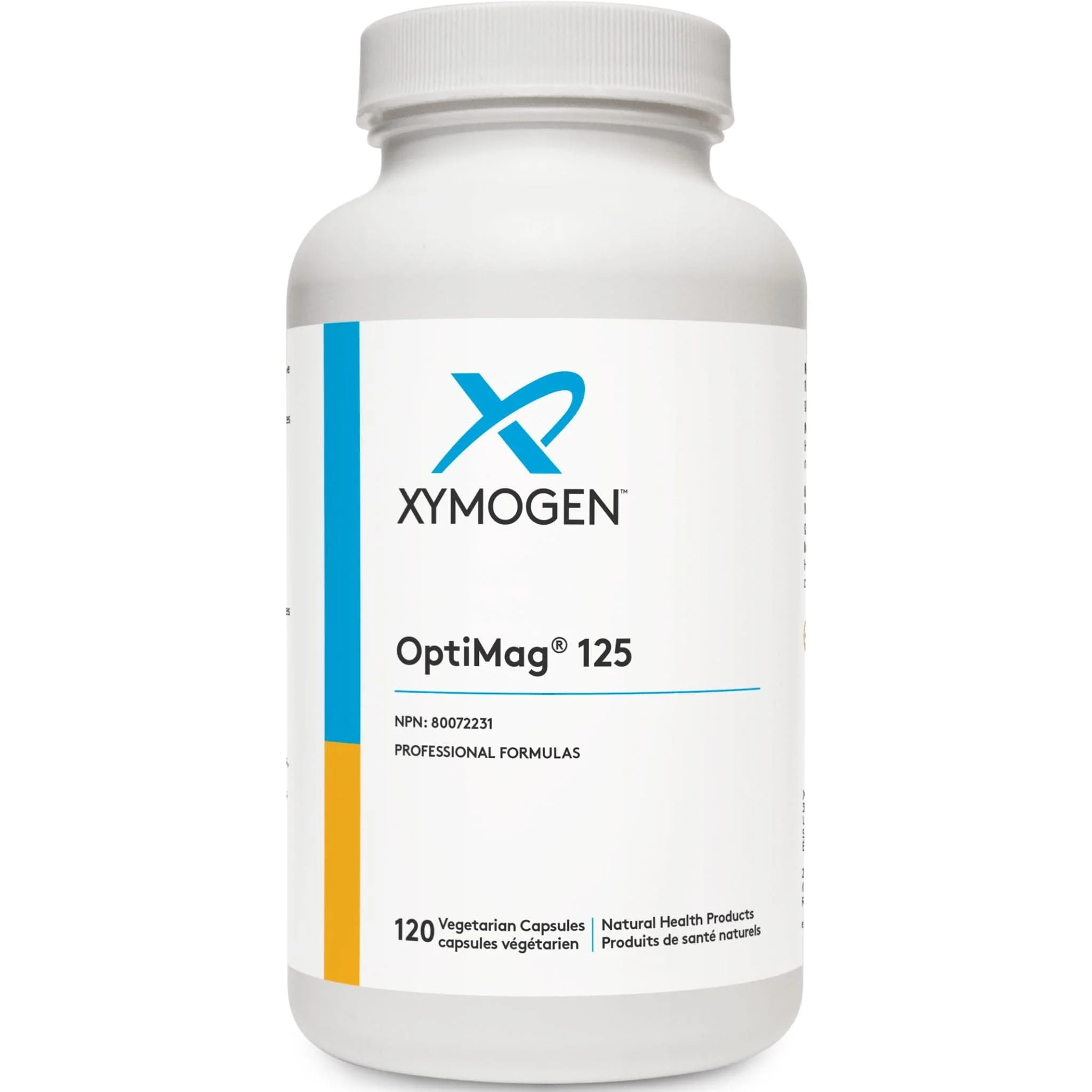 Xymogen OptiMag 125 Magnesium 125mg, Albion Di-Magnesium Malate and TRAACS Magnesium Glycinate Chelate, 120 Vegetable Capsules
