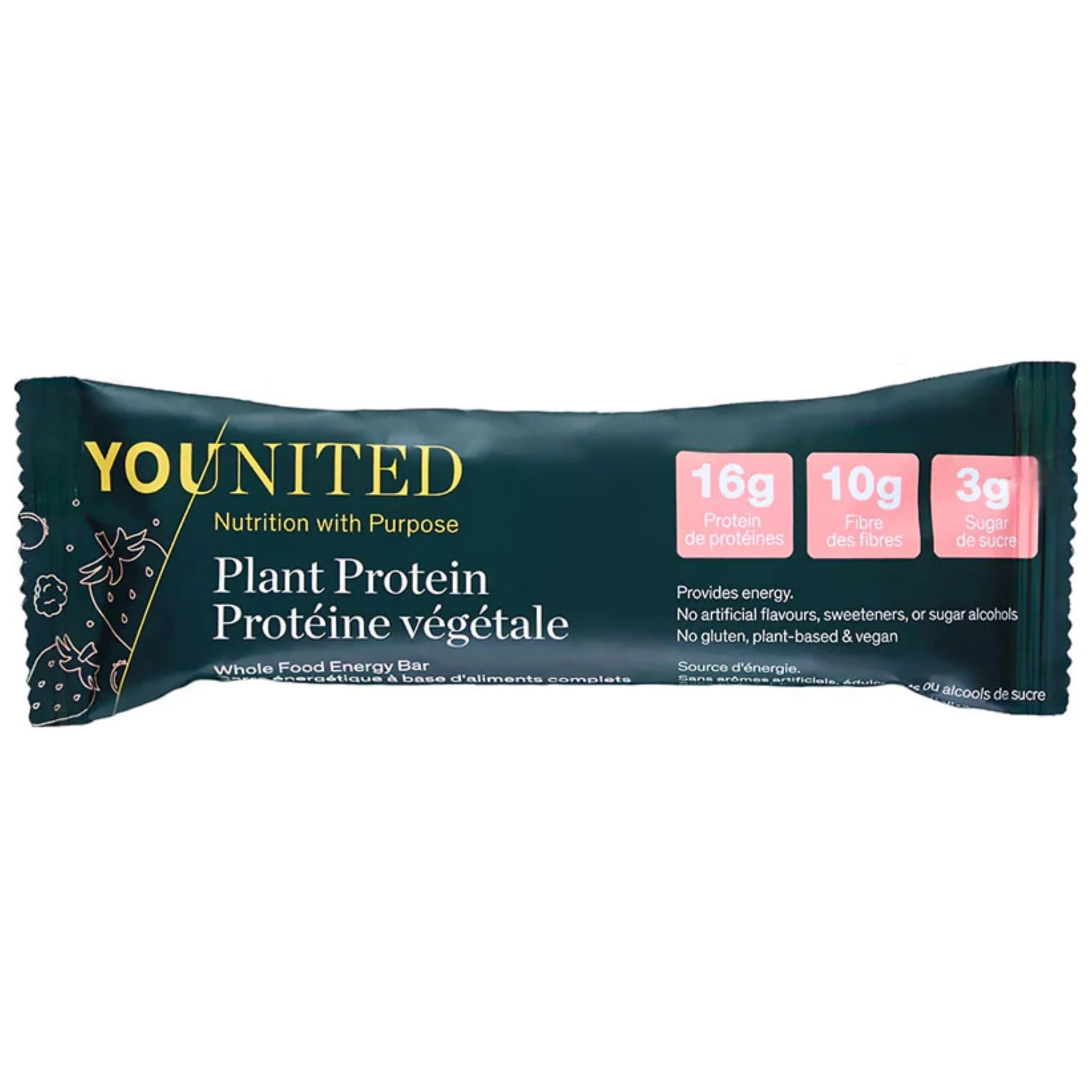 Younited Plant Protein Snack Bar, High Protein High Fibre Low Sugar Protein Bar, Box of 12 Bars - Image 5